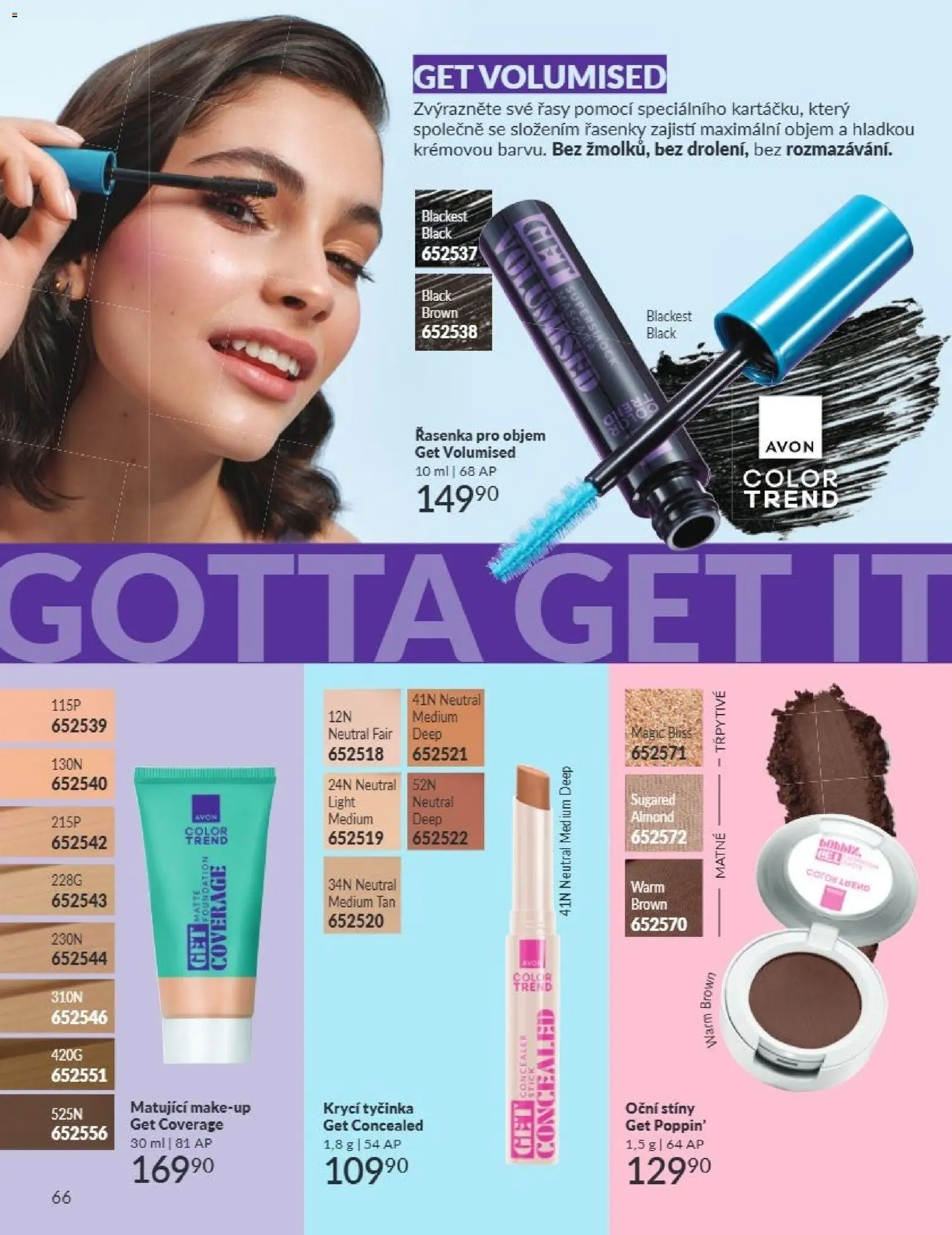 Avon Katalog 07/2026 od 01.07.2026 | Strana: 66 | Produkty: Makeup, Řasenka, Oční stíny