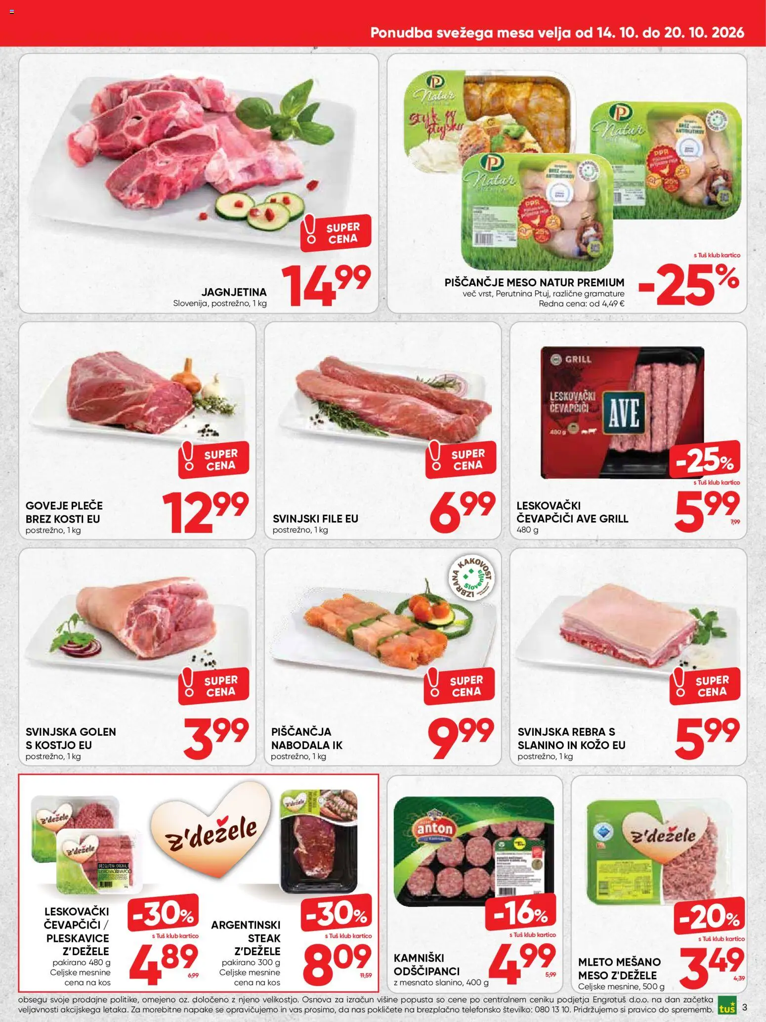 Novi Tuš katalog ponudbe – veljaven od 14.10.2026 | Stran: 3