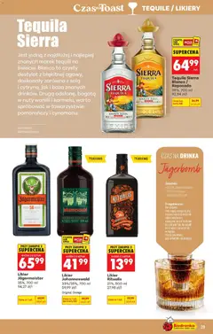 Pogląd oferty "Biedronka gazetka - Czas na toast" - ważna od 29.06.2026 | Strona: 29 | Produkty: Tequila Sierra, Tequila, Jagermeister, Szklanki