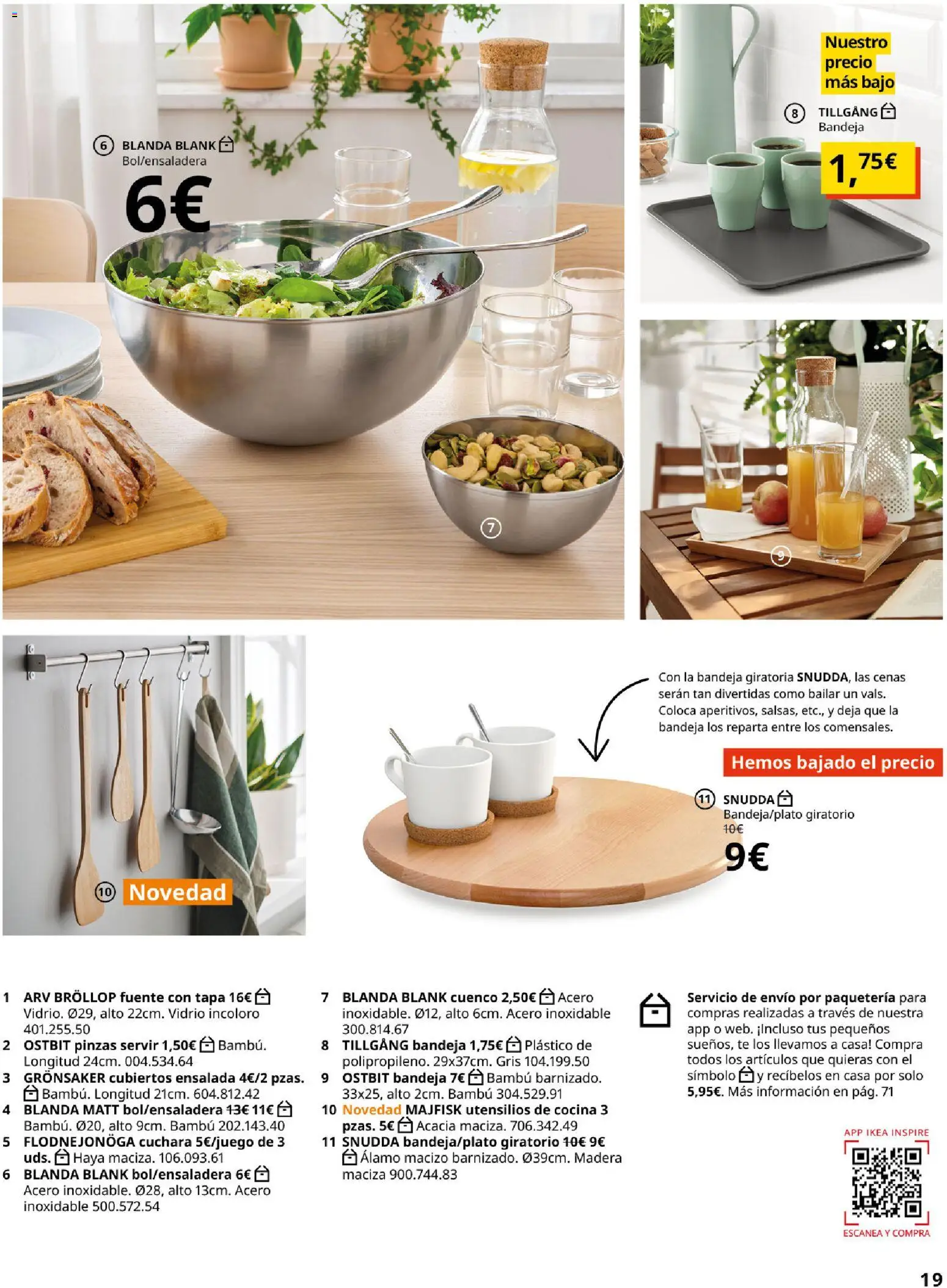 Catálogo IKEA Accesorios y decoración │ válido desde el 01/02/2026 | Página: 19 | Productos: Té, Ensalada, Cocina, Bandeja