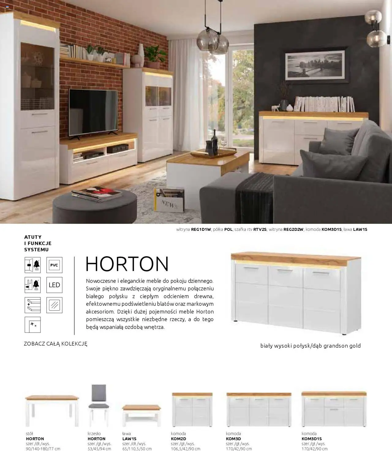 Black Red White Gazetka - Katalog rodzinnych wnętrz od 24.05.2024 | Strona: 8 | Produkty: Półka, Stół, Krzesło, Witryna