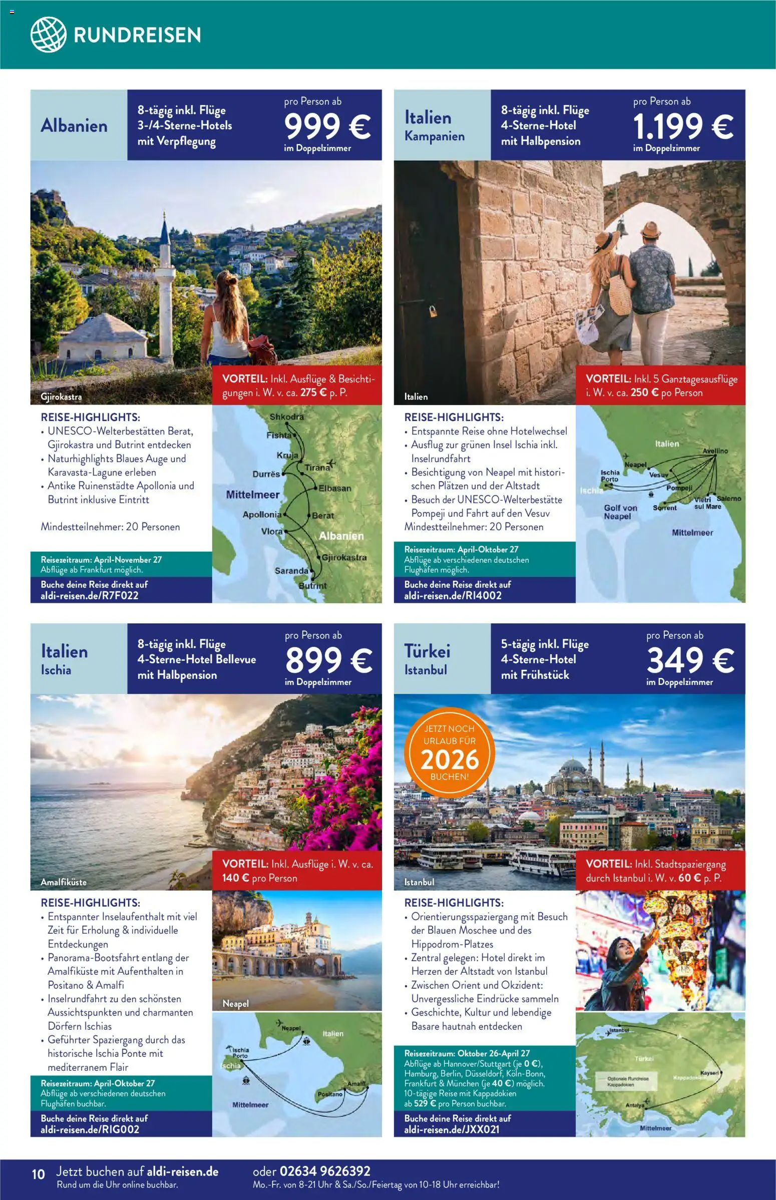 Aldi Reisen  Reisemagazin – gültig ab 01.09.2026 | Seite: 10 | Produkte: Uhr