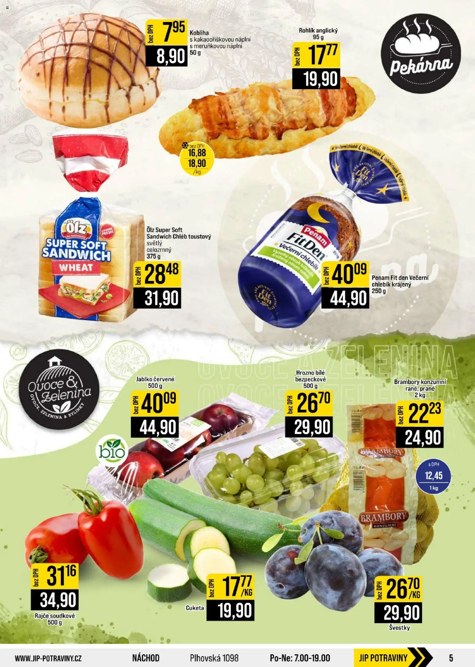 Jip leták - Cash & Carry od 26.08.2026 | Strana: 5 | Produkty: Kobliha, Ovoce, Švestky, Cuketa
