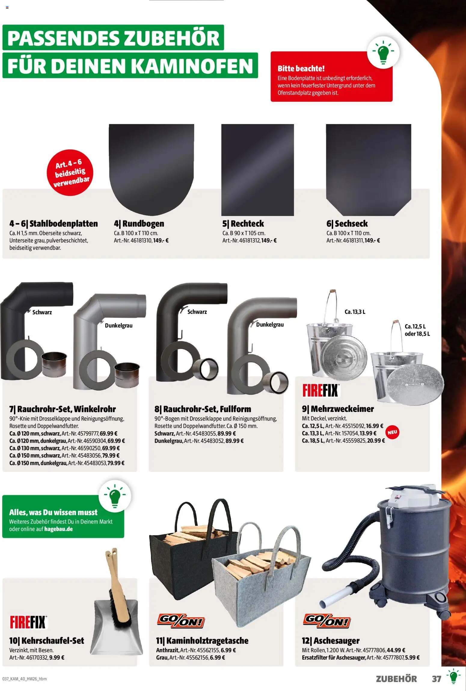 Hagebau Kaminofen & Zubehör – gültig ab 29.06.2026 | Seite: 37 | Produkte: Kaminofen