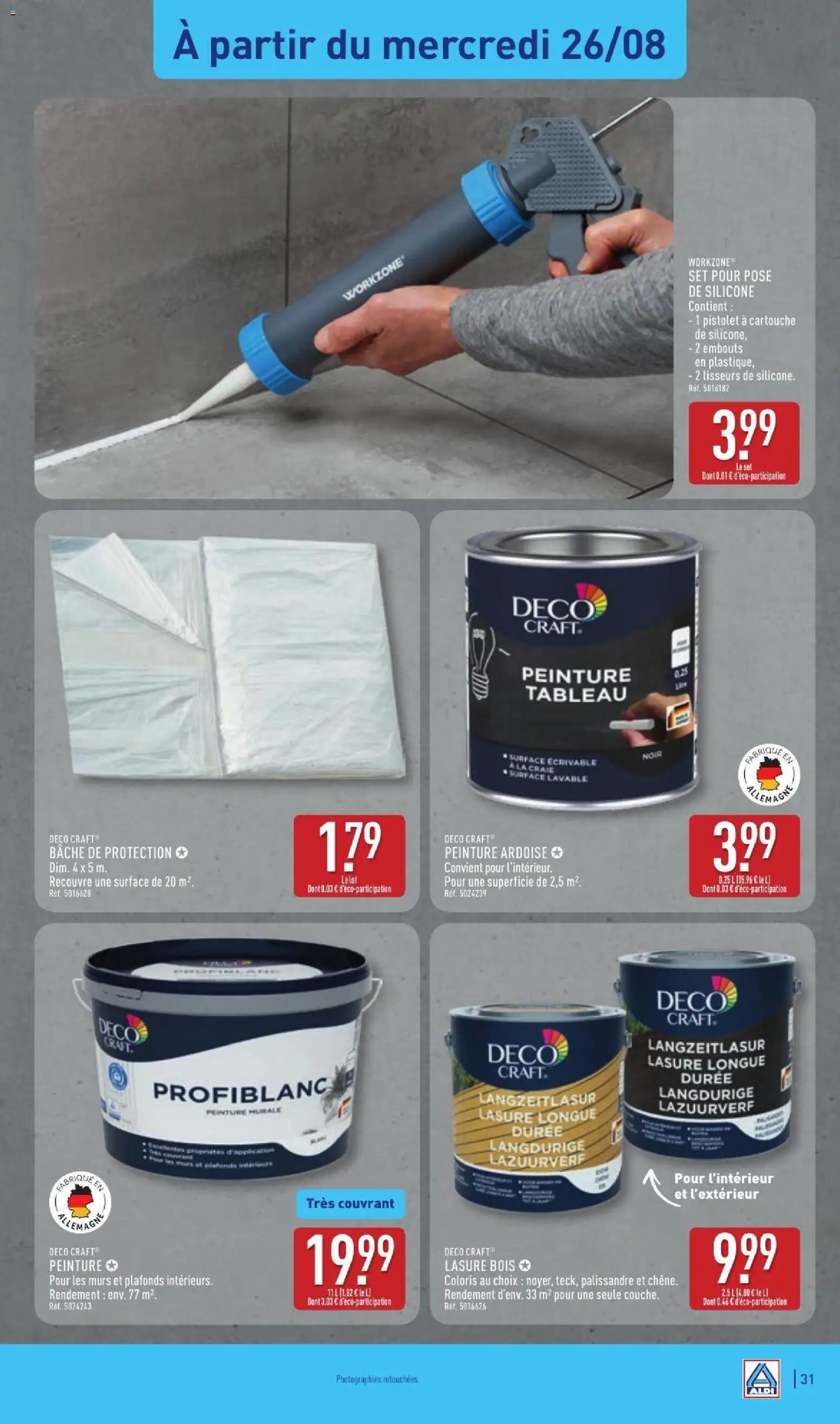 {H1} | Page: 33 | Produits: Brique, Tableau, Lasure bois, Bâche de protection