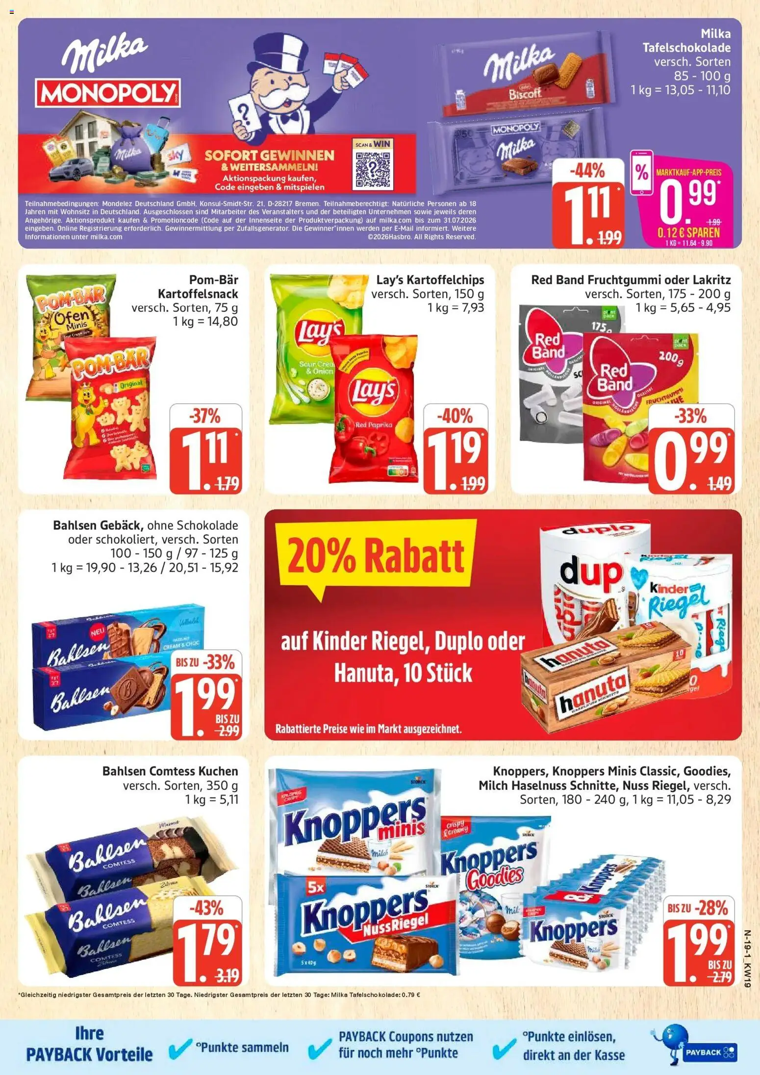 Marktkauf Prospekt Cuxhaven	 – gültig ab 04.05.2026 | Seite: 19 | Produkte: Schokolade, Paprika, Knoppers, Kuchen