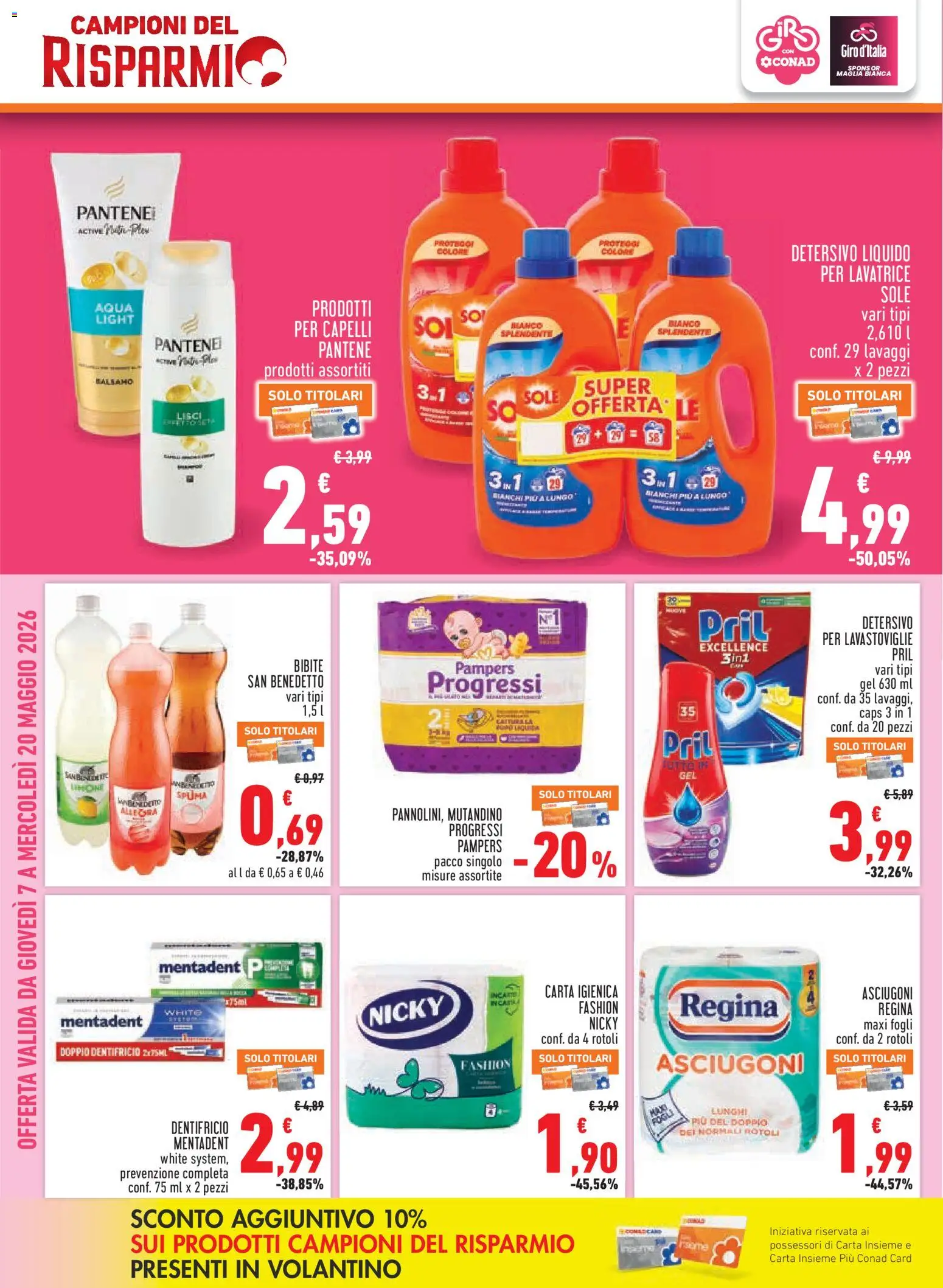 Volantino Conad del 07.05.2026 | Pagina: 4 | Prodotti: Balsamo, Carta igienica, Dentifricio, Limone