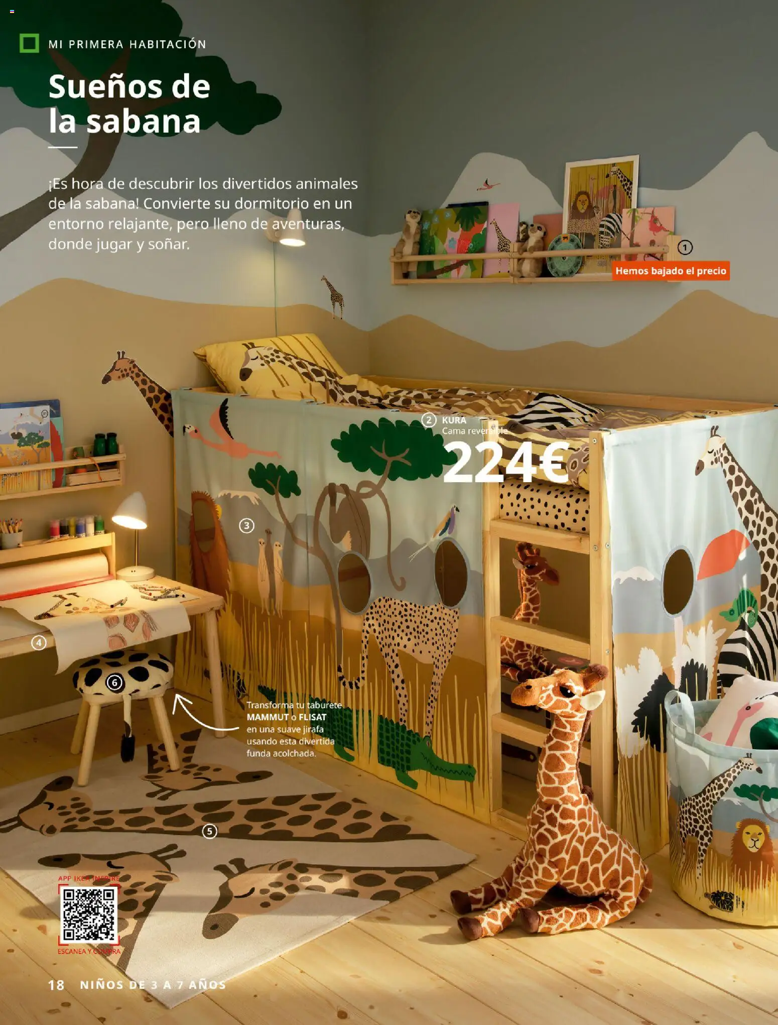 IKEA - Niños │ válido desde el 01/09/2026 | Página: 18 | Productos: Taburete, Funda, Cama
