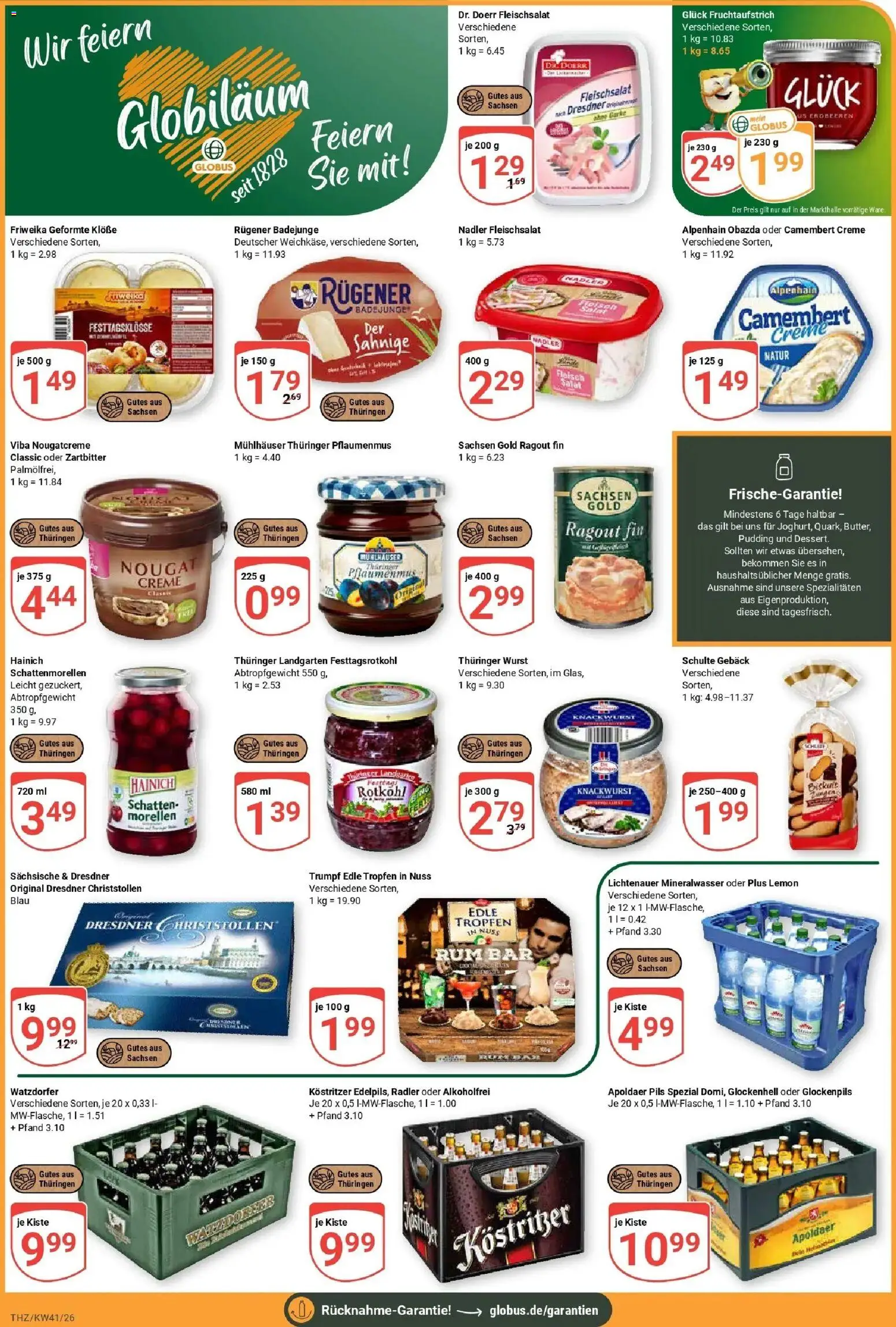 Globus Prospekt Zeitz (ab 05.10.2026) » Angebote online | Seite: 3 | Produkte: Rum, Pils, Pudding, Creme