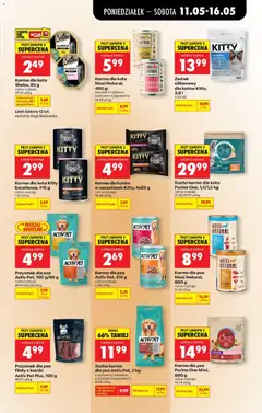 Pogląd oferty "Karma dla psa Activ Pet, 415 g, różne rodzaje" - ważna od 11.05.2026 | Strona: 93 | Produkty: Karma dla kotów, Karma dla kota, Karma dla psa, Sucha karma dla psa