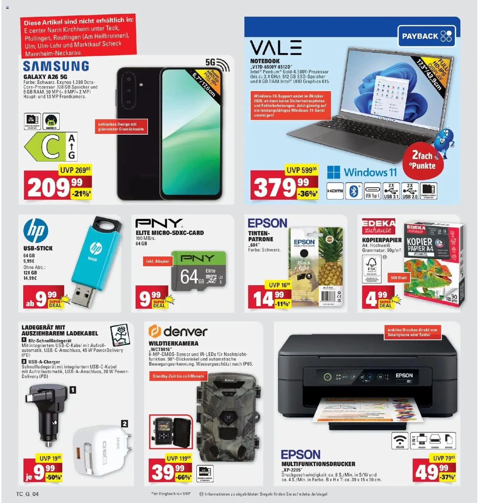 Marktkauf Prospekt Böblingen – gültig ab 06.07.2026 | Seite: 34 | Produkte: USB, Ladekabel, Ladegerät, Tablet