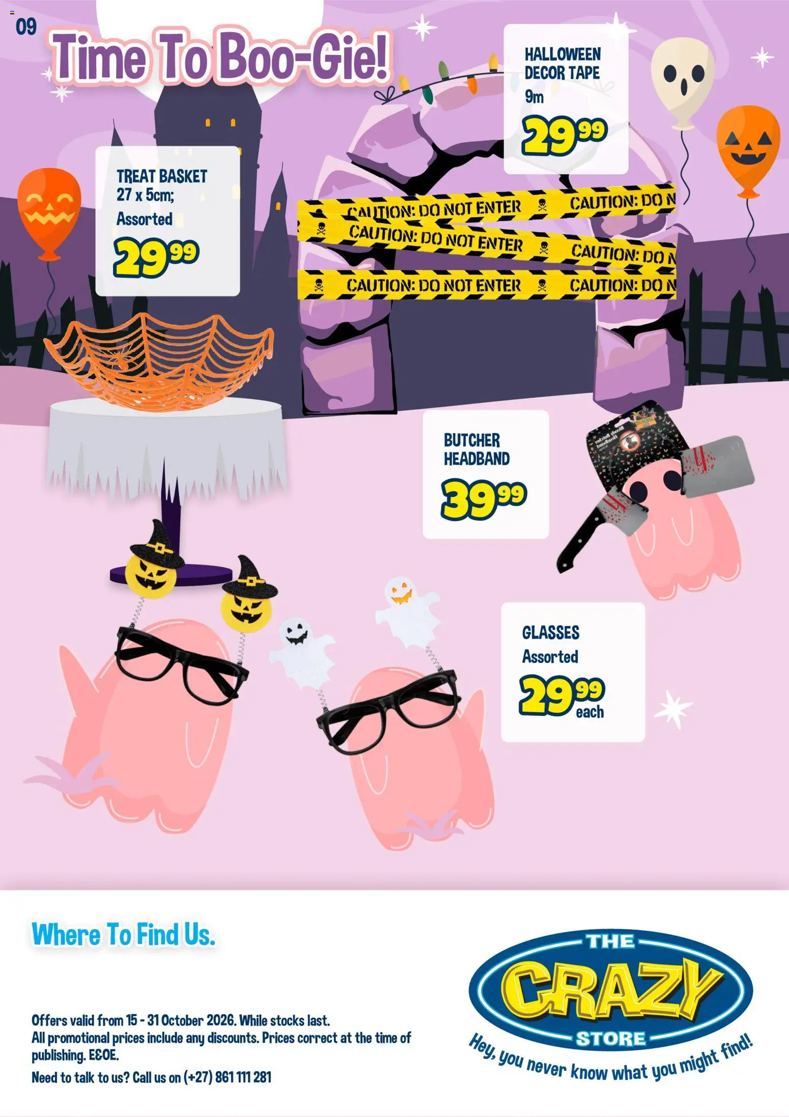 New Crazy Store catalogue – valid from 15/10/2026 | Page: 10 | Products: Glasses, Headband, Basket, Tape