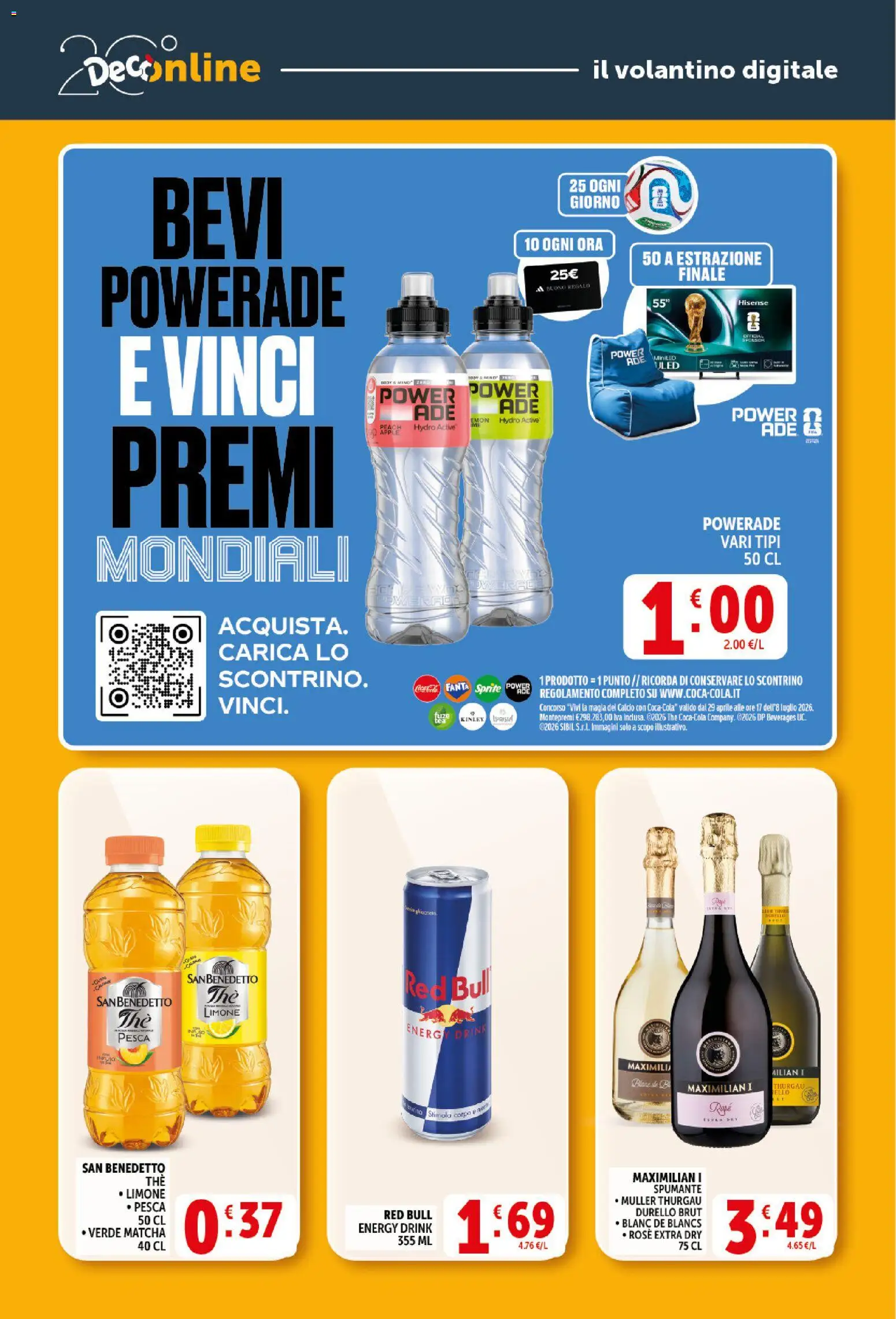 Volantino Decò del 20.05.2026 | Pagina: 34 | Prodotti: Pesca, The, Fanta, Red Bull