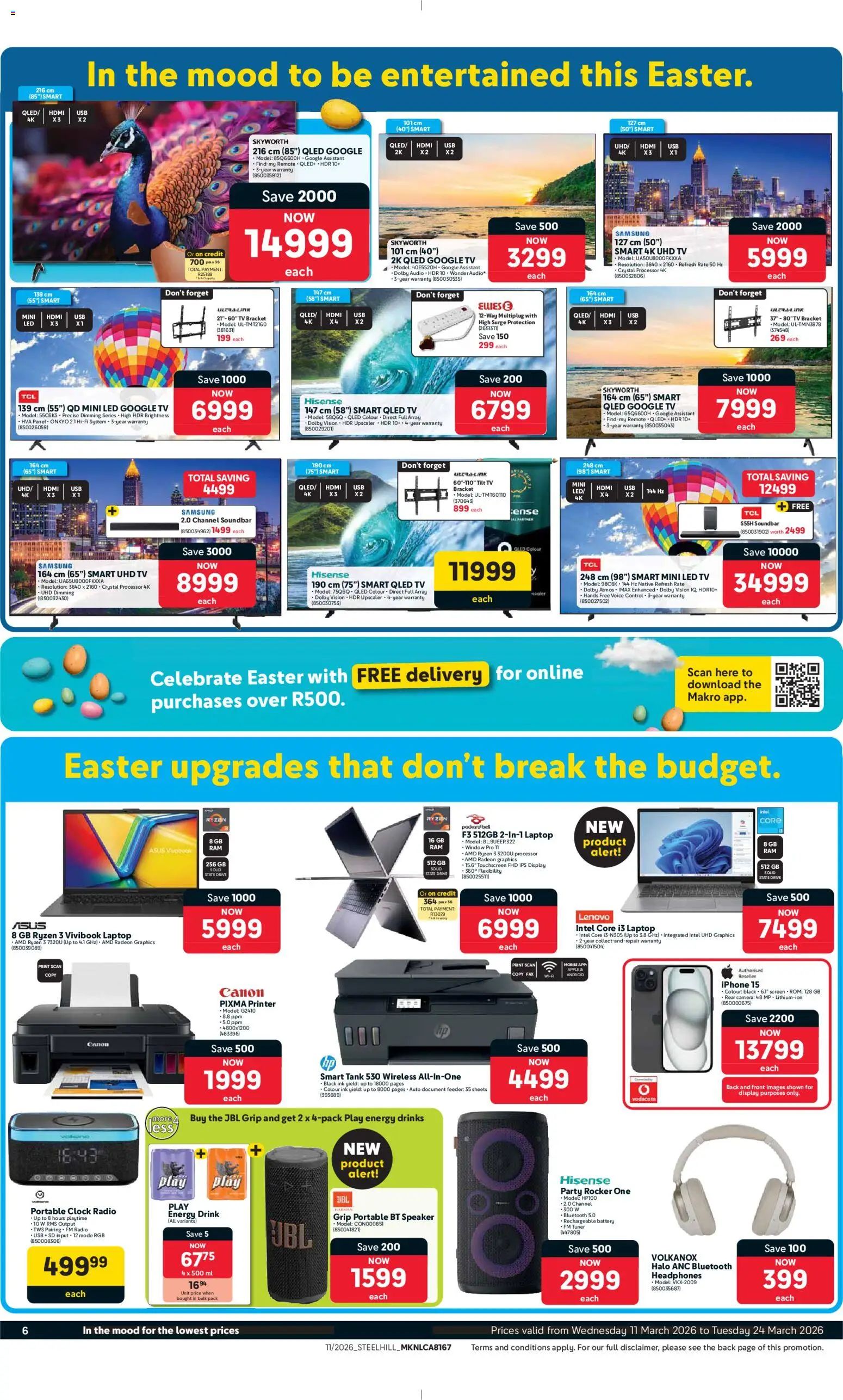 New Makro catalogue – valid from 11.03.2026 | Page: 6 | Products: Audio, Speaker, Laptop, TV