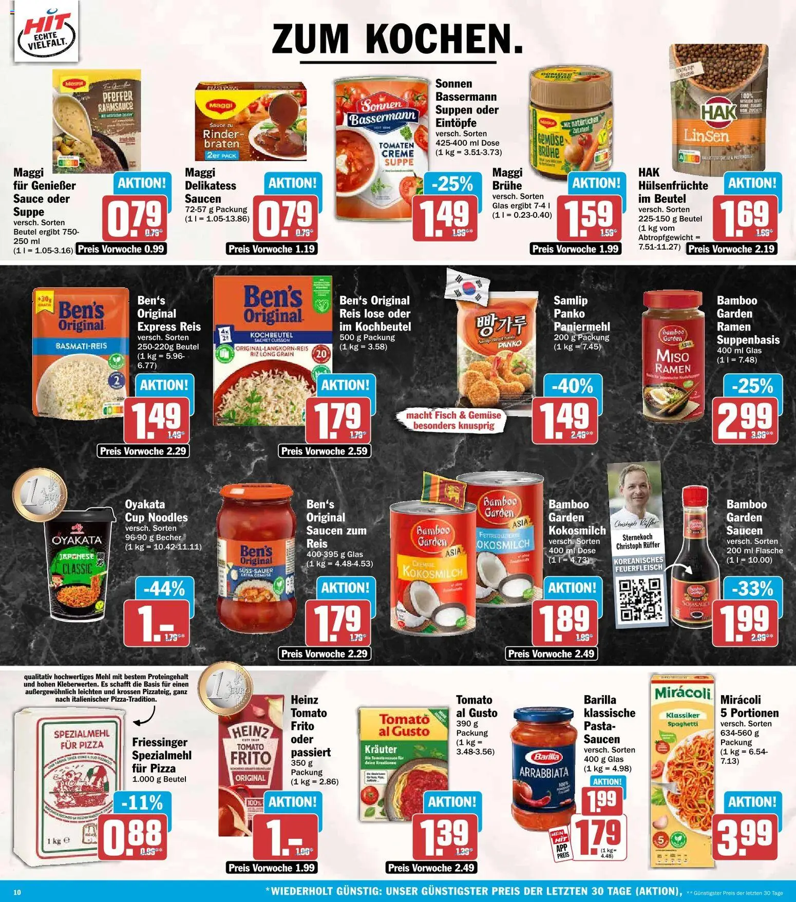HIT Prospekt – gültig ab 14.09.2026 | Seite: 10 | Produkte: Spaghetti, Tomaten, Gemüse, Reis
