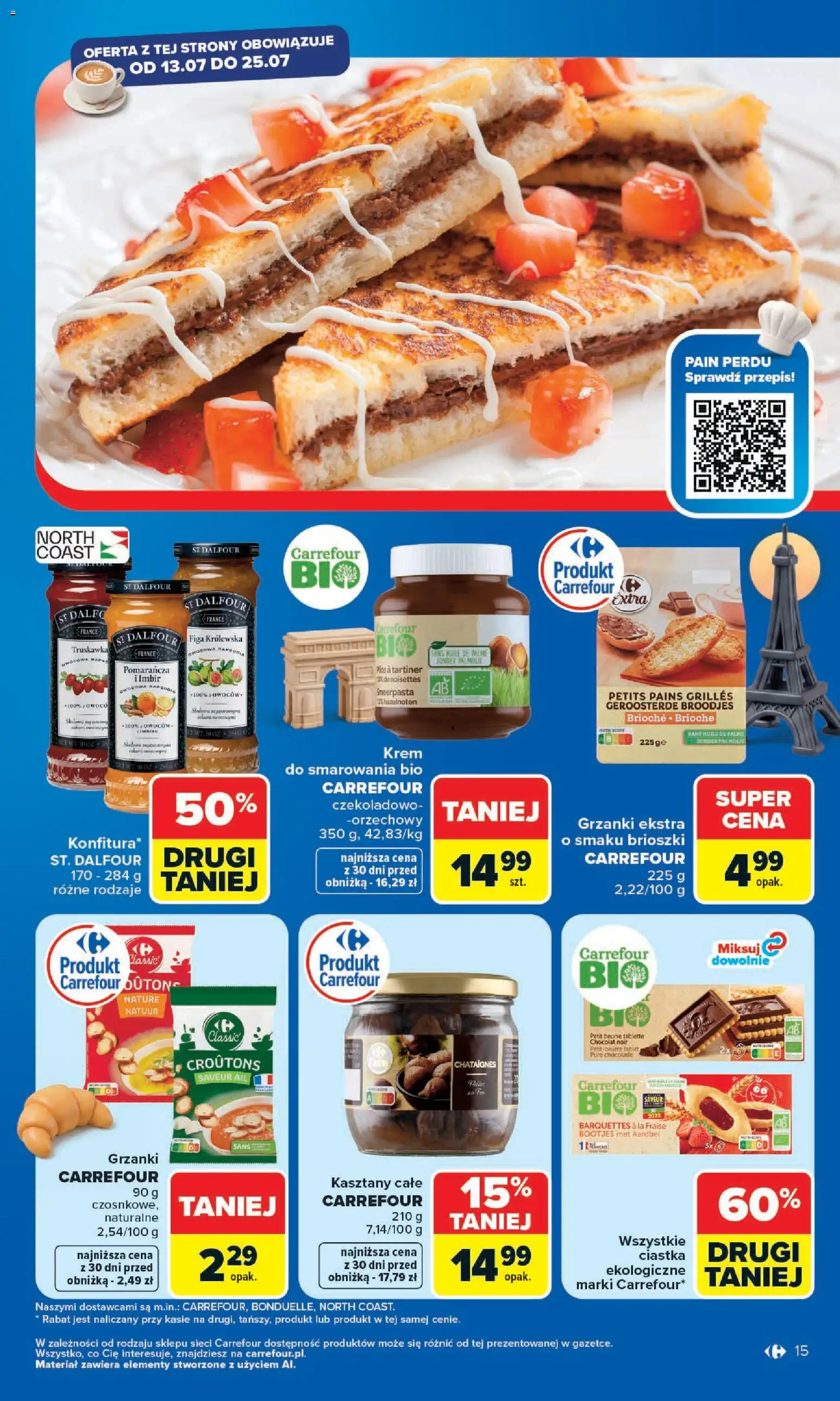 Carrefour gazetka - Kuchnia Francuska od 13.07.2026 | Strona: 15 | Produkty: Imbir, Tablet, Ciastka, Krem