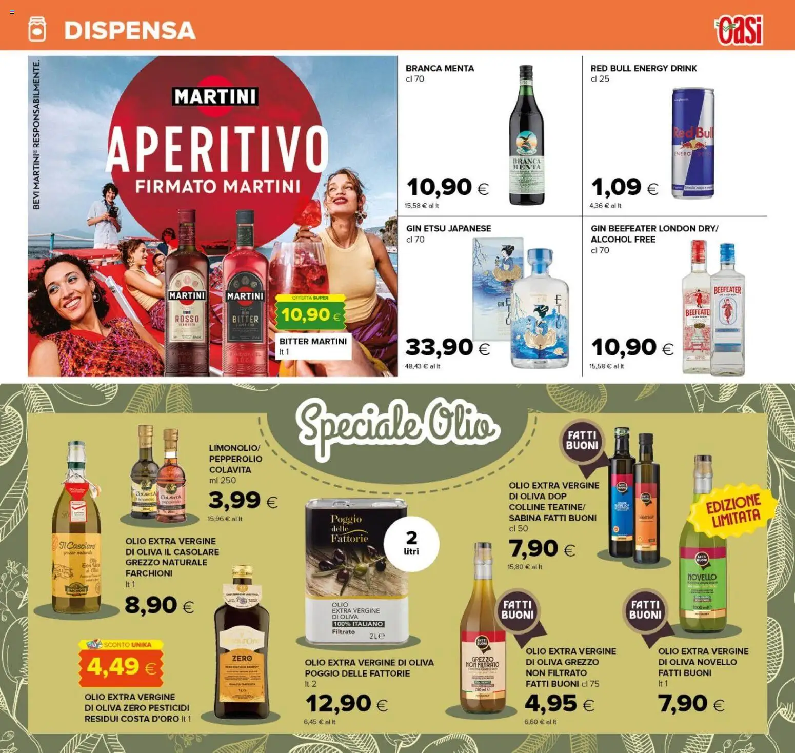 Volantino Oasi del 22/10/2026 | Pagina: 23 | Prodotti: Gin, Gin Beefeater, Olio extra vergine, Menta