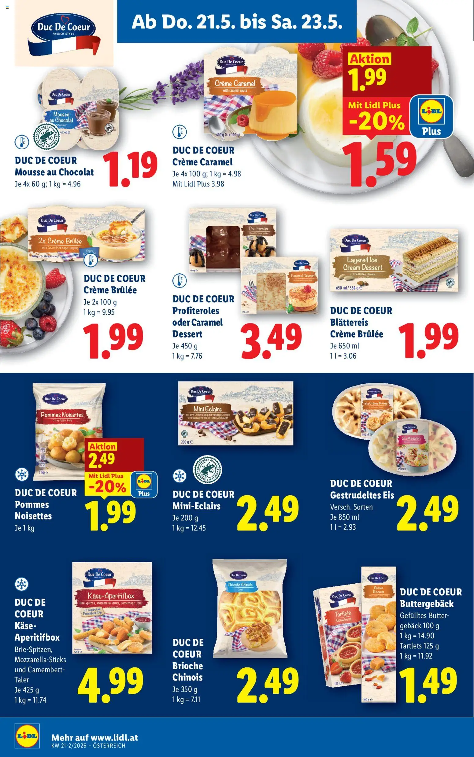 Lidl - Flugblatt gültig ab 21.05.2026 | Seite: 16 | Produkte: Butter, Käse, Creme, Schokolade