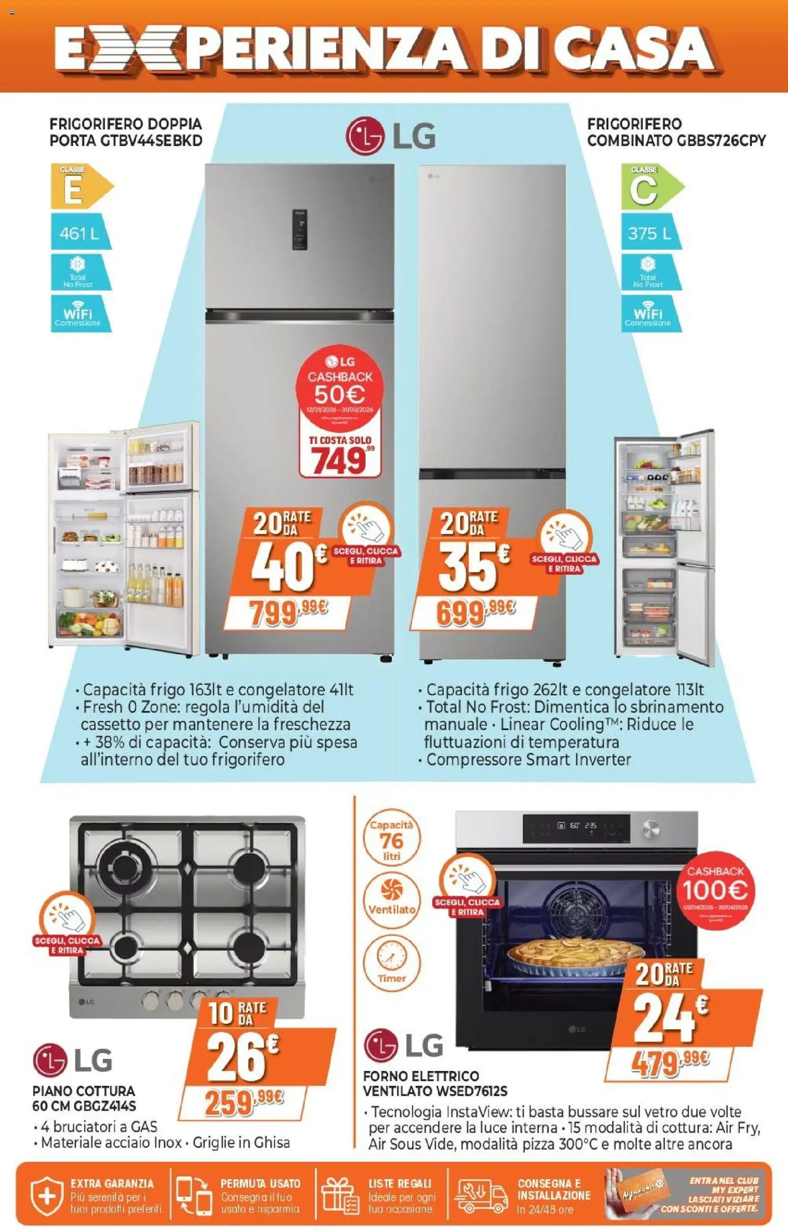 Volantino Expert del 09.04.2026 | Pagina: 23 | Prodotti: Pizza, Forno, Frigorifero combinato, Forno elettrico