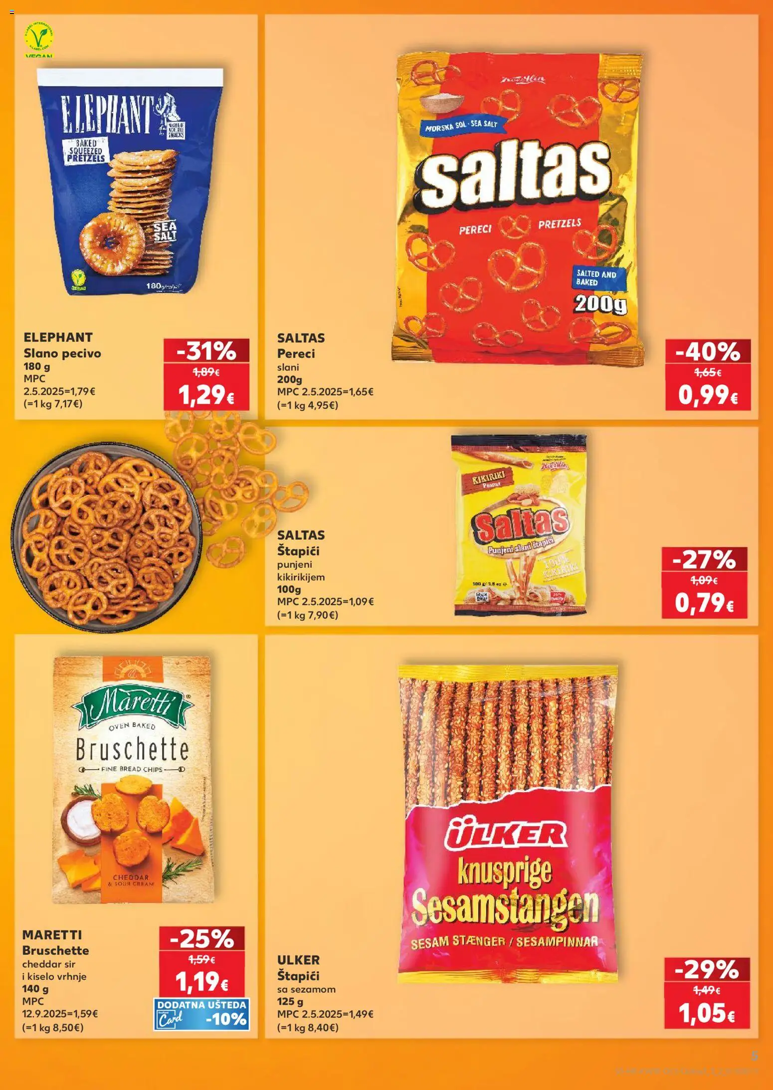 Kaufland katalog | vrijedi od 29.04.2026 | Stranica: 5 | Proizvodi: Sir, Kiselo vrhnje, Pecivo, Pereci