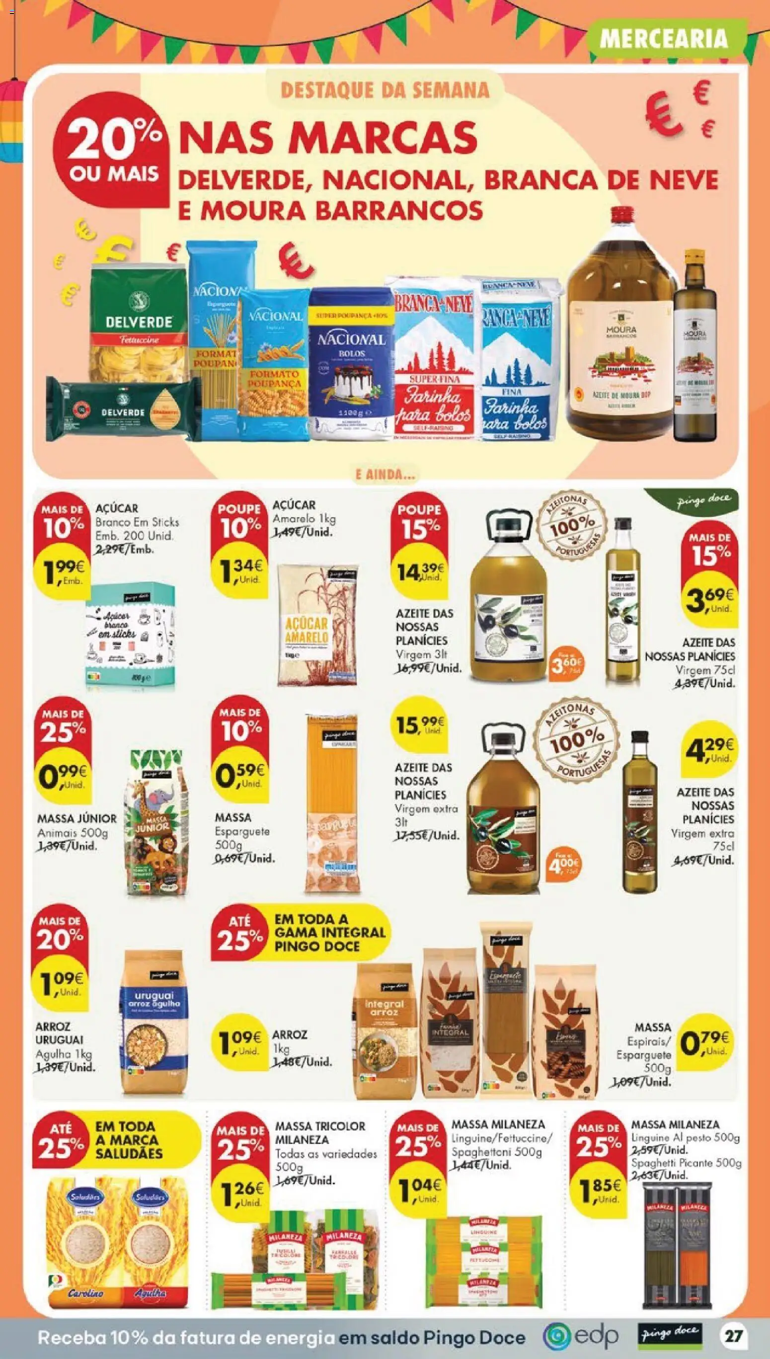 Pingo Doce folheto │ válido de 16.06.2026 | Página: 31 | Produtos: Esparguete, Azeite, Milaneza, Massa