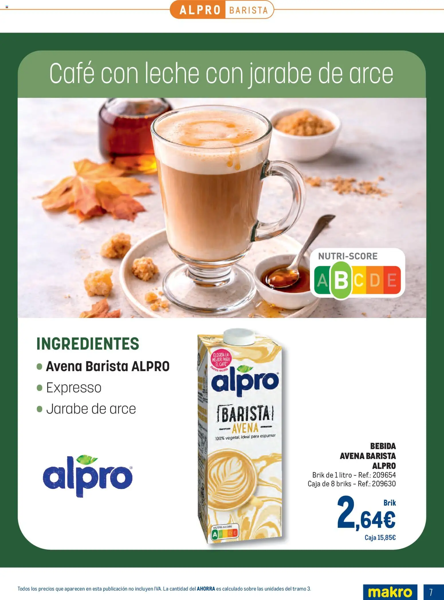 Makro Lácteos │ válido desde el 05/10/2026 | Página: 7 | Productos: Ingredientes, Leche, Jarabe, Caja