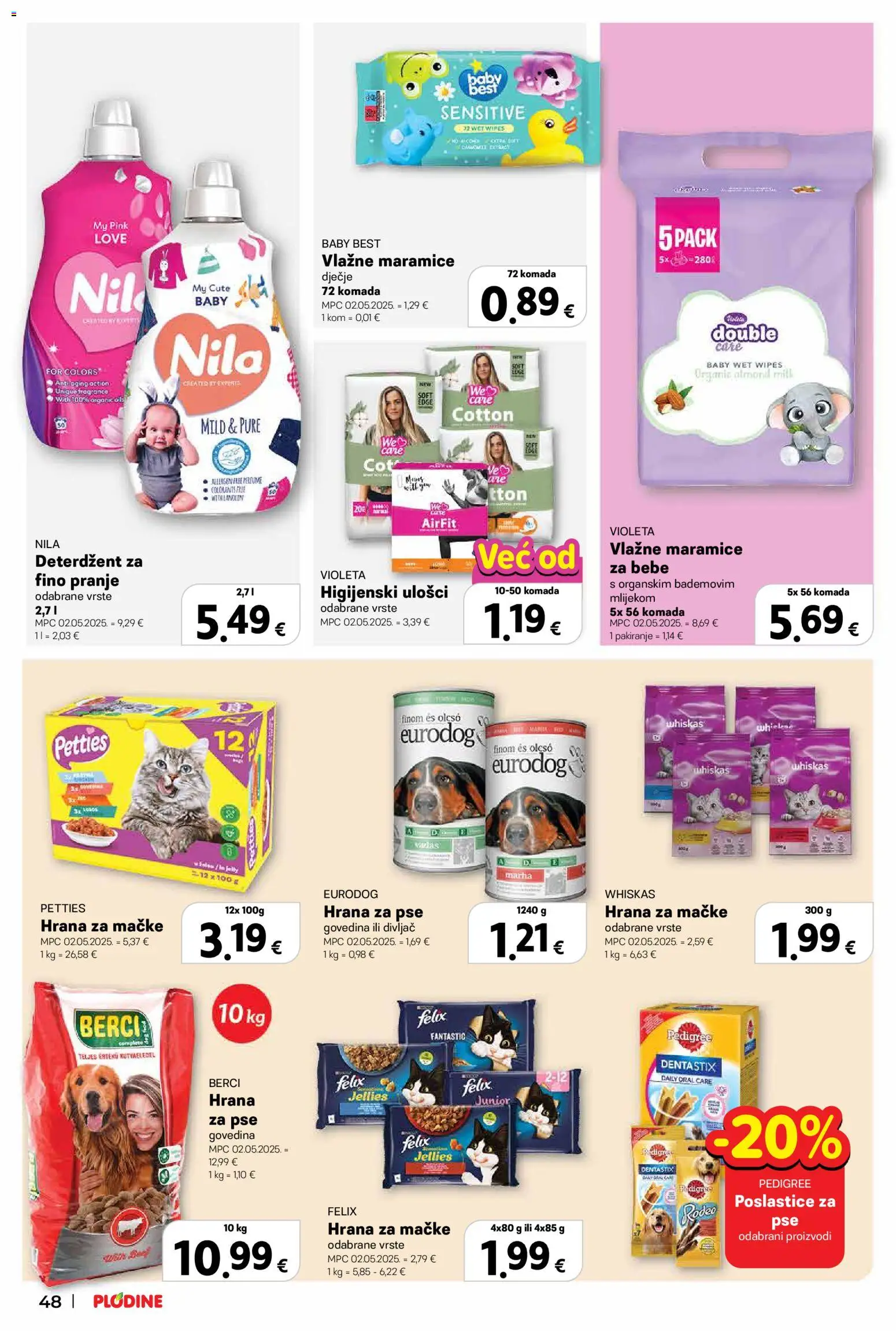 Plodine katalog | vrijedi od 18.06.2026 | Stranica: 48 | Proizvodi: Whiskas, Hrana za pse, Deterdžent, Violeta