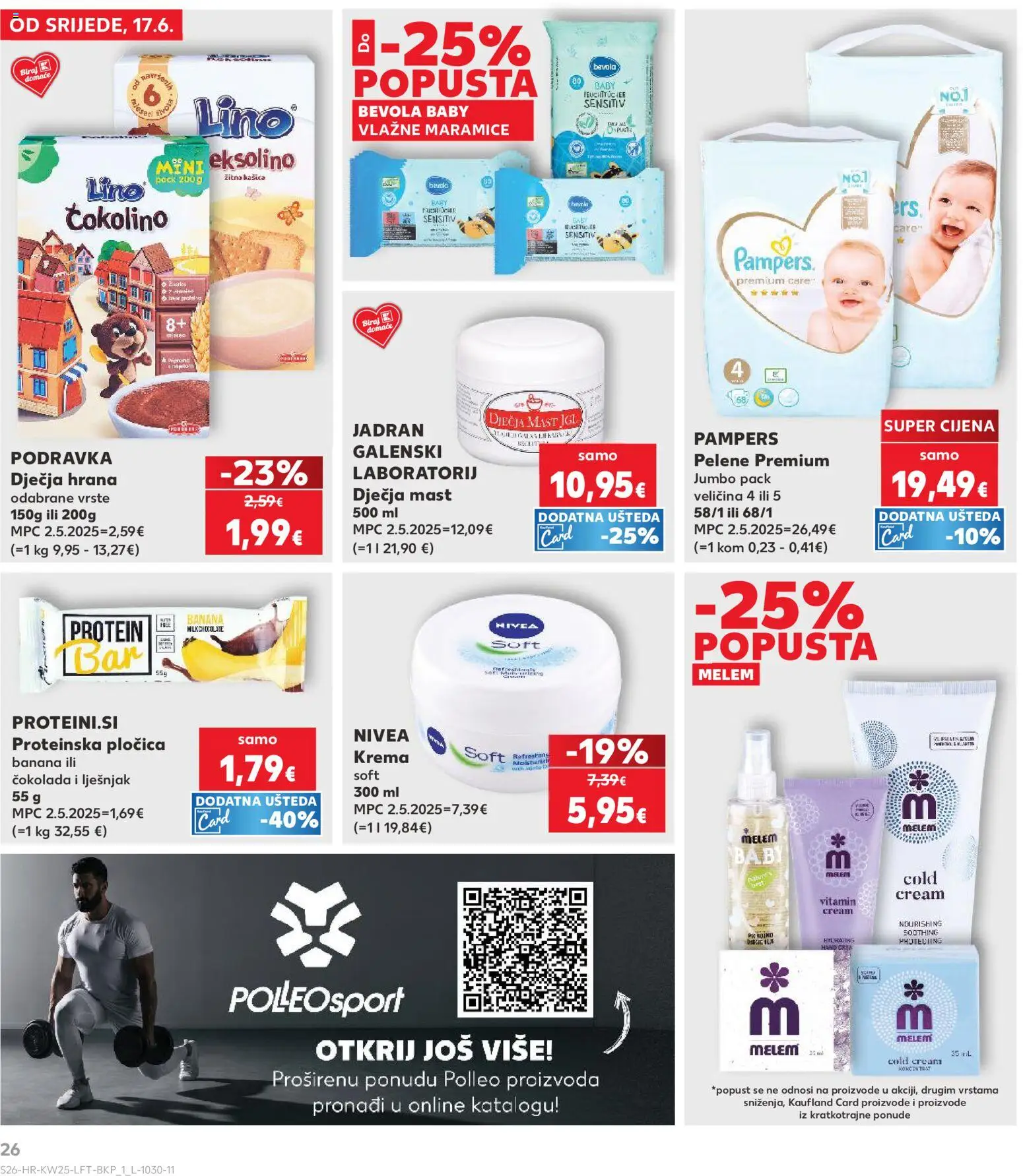 Kaufland katalog | vrijedi od 17.06.2026 | Stranica: 26 | Proizvodi: Čokolada, Dječja hrana, Melem, Čokolino