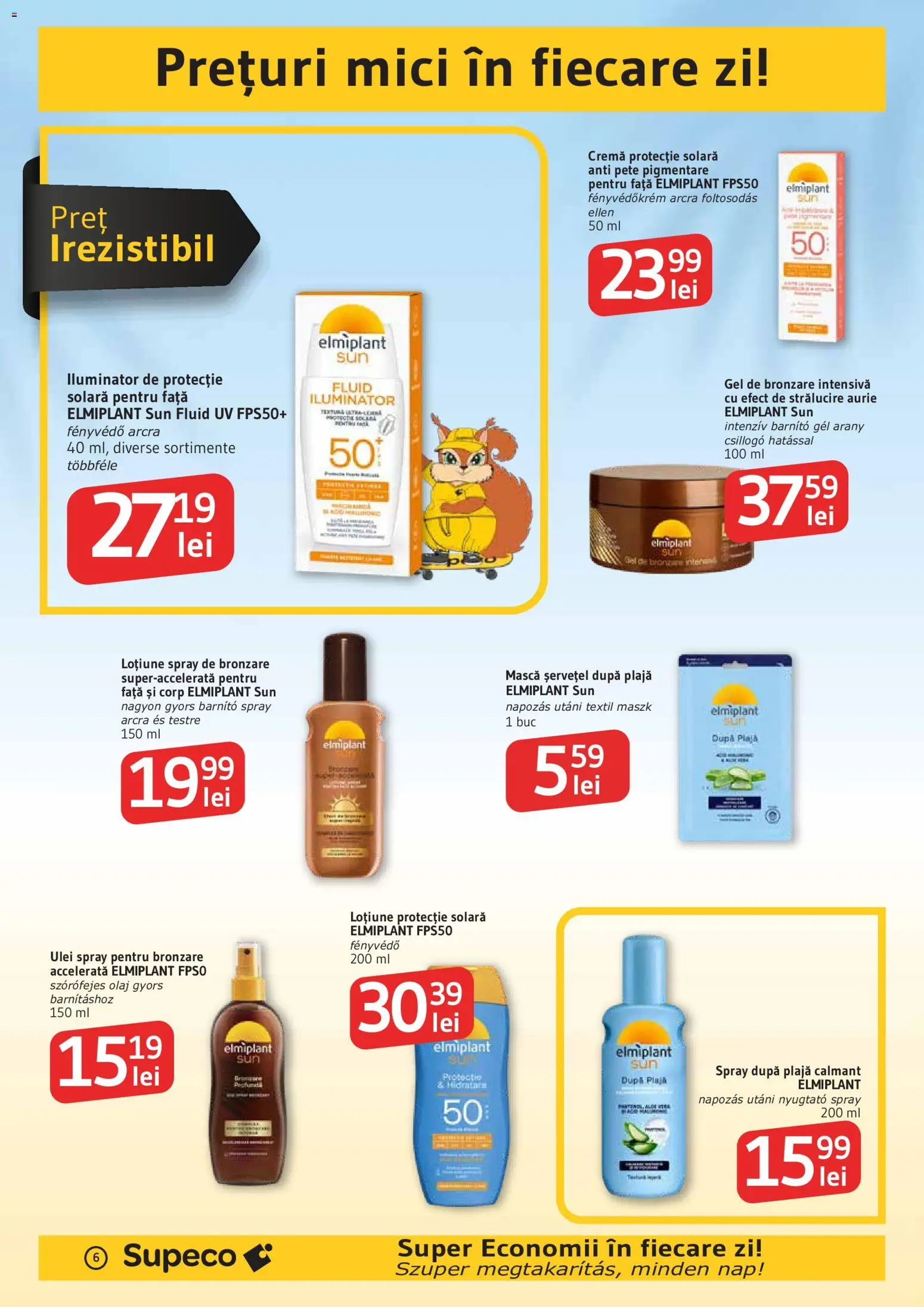 Noul catalog Supeco – valabil de la 11.06.2026 | Pagină: 6 | Produse: Mici, Cremă, Ulei, Protecție solară