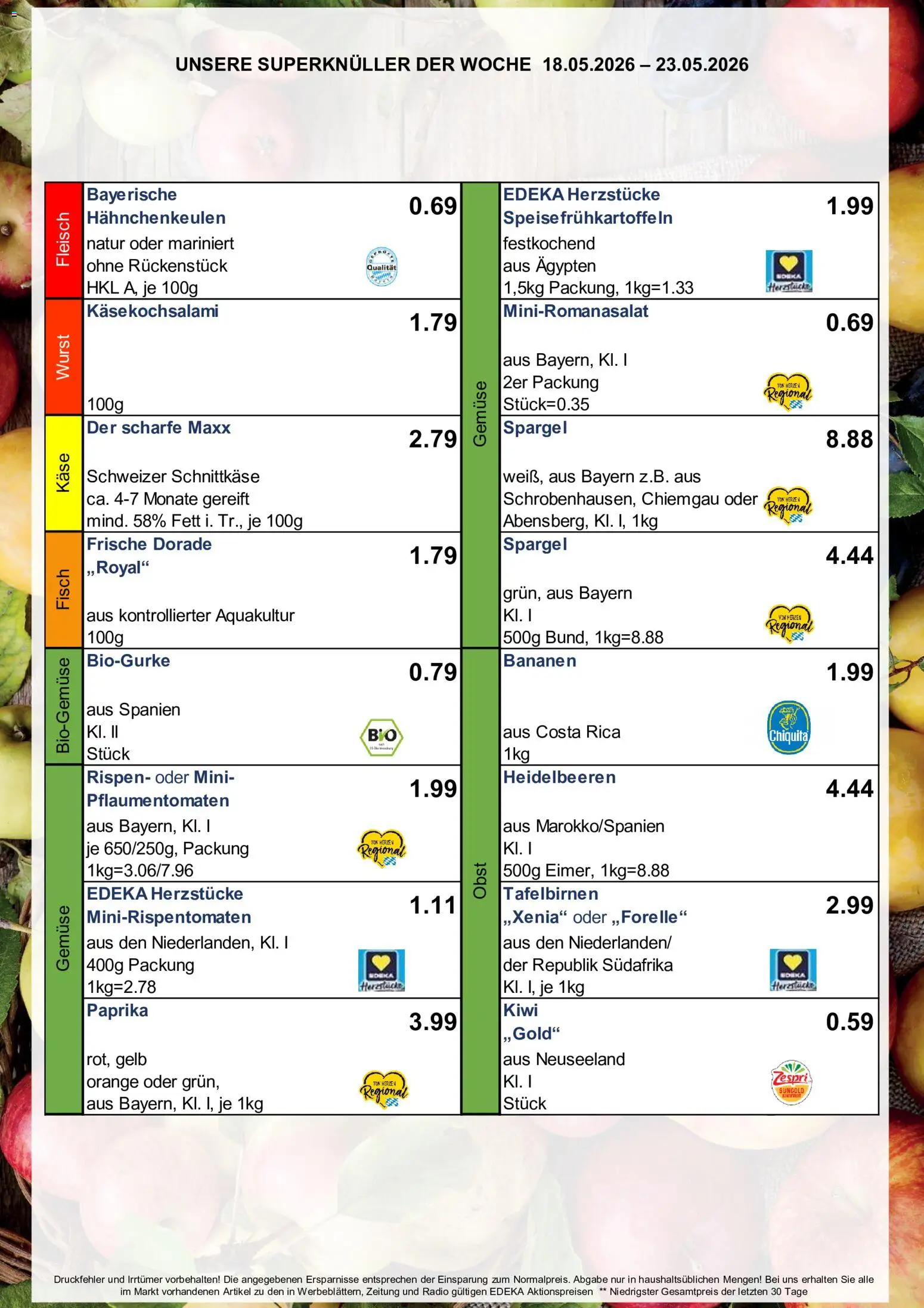Simmel Bayern – gültig ab 18.05.2026 | Seite: 8 | Produkte: Käse, Gemüse, Paprika, Wurst