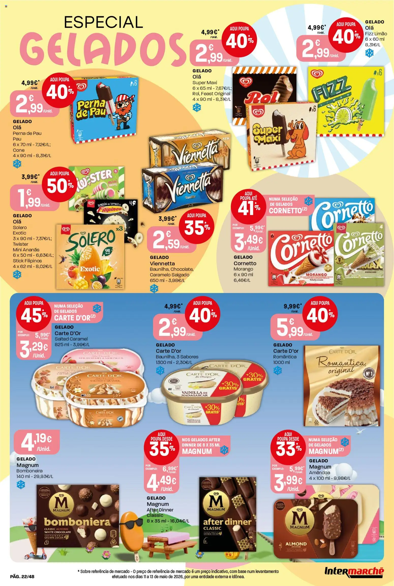 Intermarché folheto │ válido de 11.06.2026 | Página: 22 | Produtos: Filipinos, Base, Gelado, Chocolate