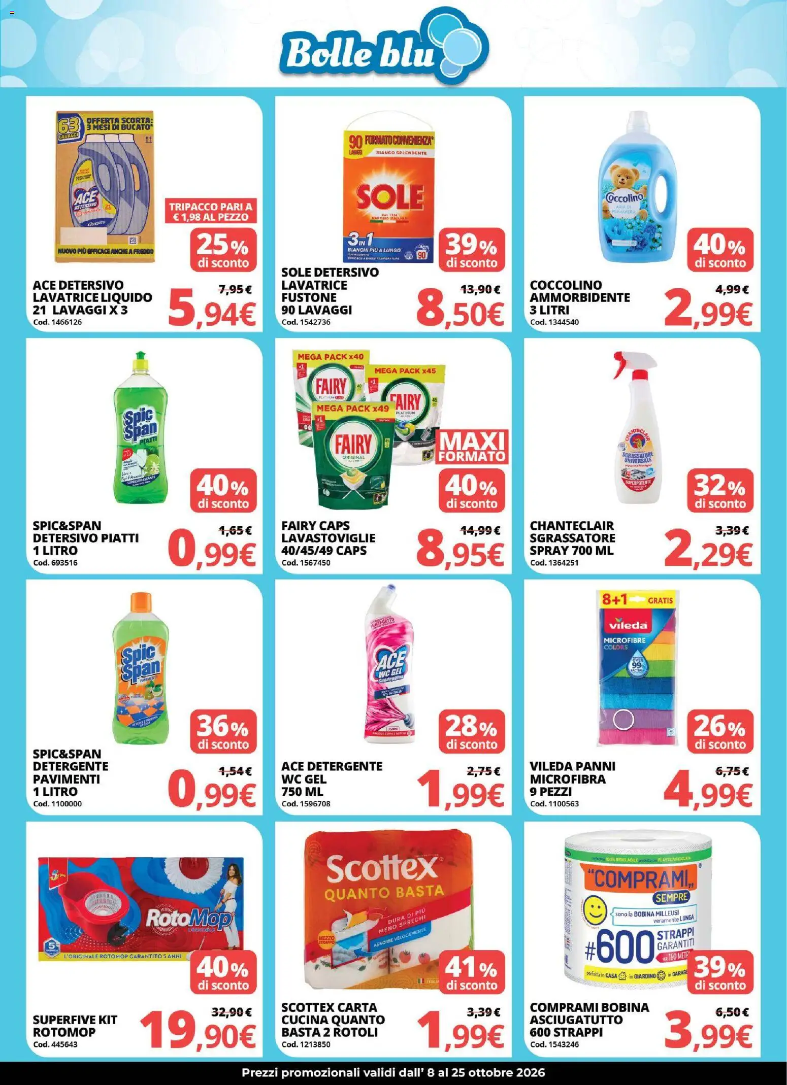 Volantino Brico io del 08/10/2026 | Pagina: 14 | Prodotti: Lavatrice, Lavastoviglie, Panni, WC