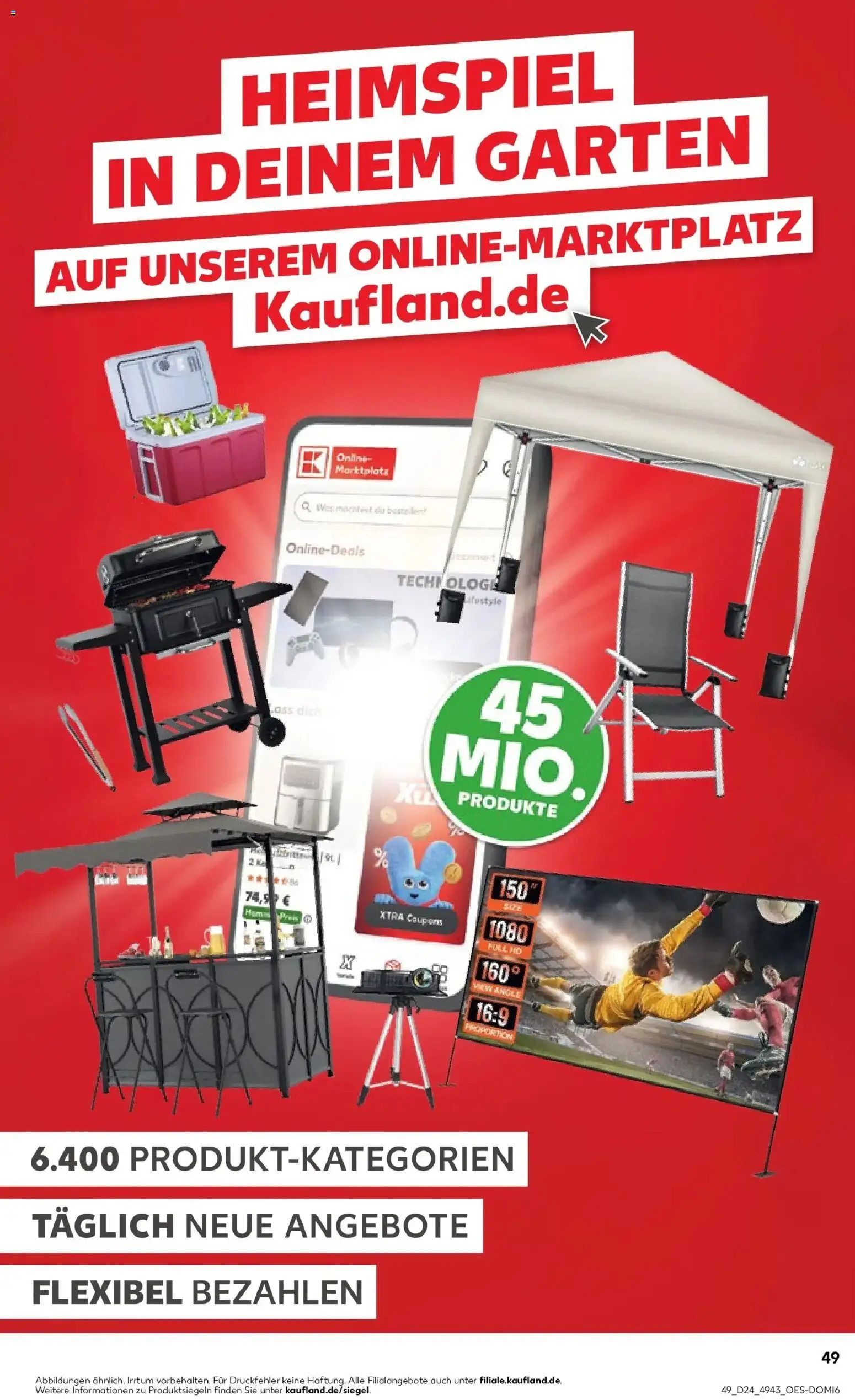 Kaufland Prospekt Düren – gültig ab 11.06.2026 | Seite: 49 | Produkte: Grill, Hocker, Fernseher, Stativ