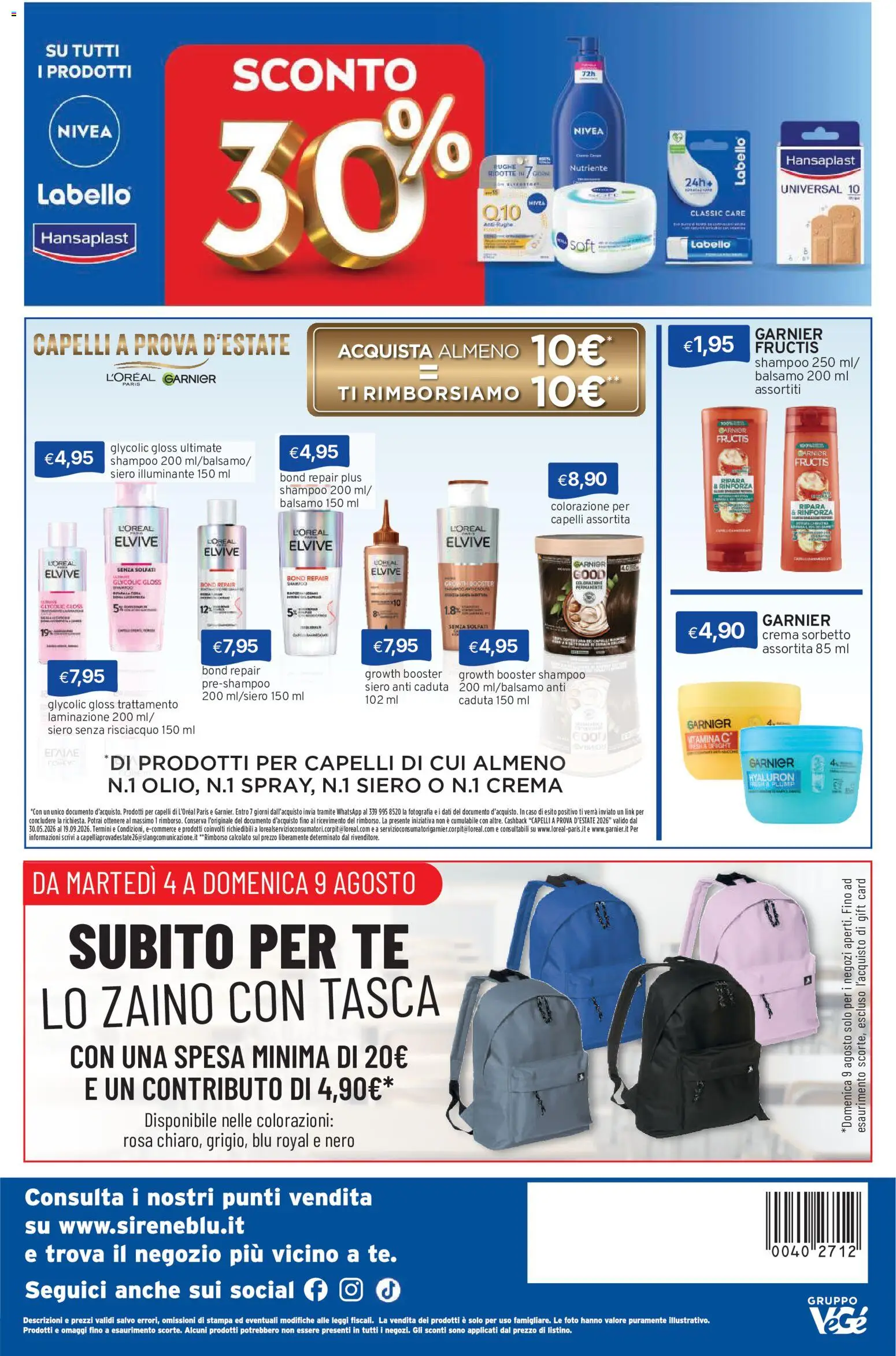 Volantino Sirene Blu del 04/08/2026 | Pagina: 20