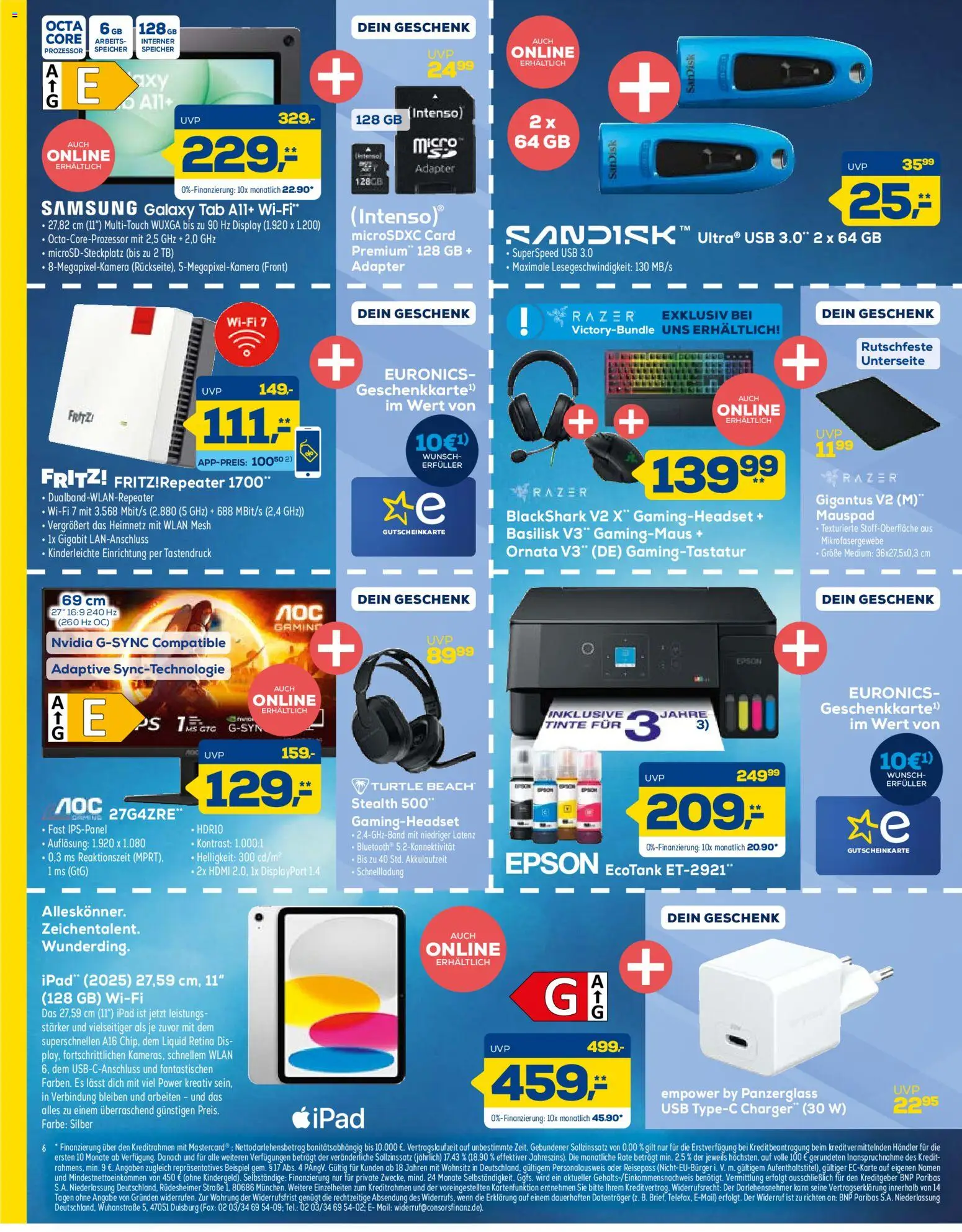Euronics Prospekt – gültig ab 03.10.2026 | Seite: 6 | Produkte: Adapter, USB, Ipad, Samsung