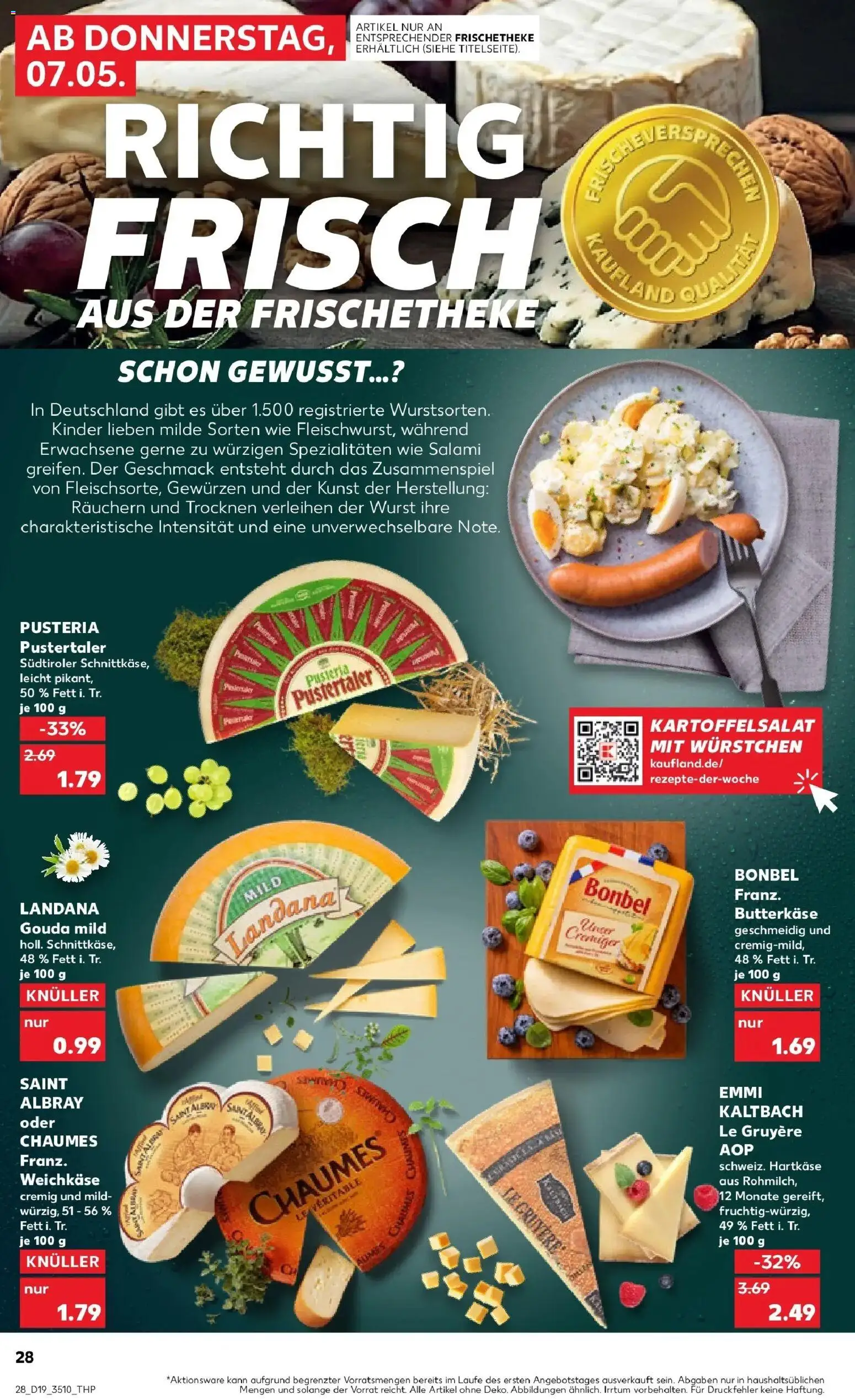 Kaufland Prospekt Delitzsch	 – gültig ab 04.05.2026 | Seite: 33 | Produkte: Gouda, Wurst, Salami
