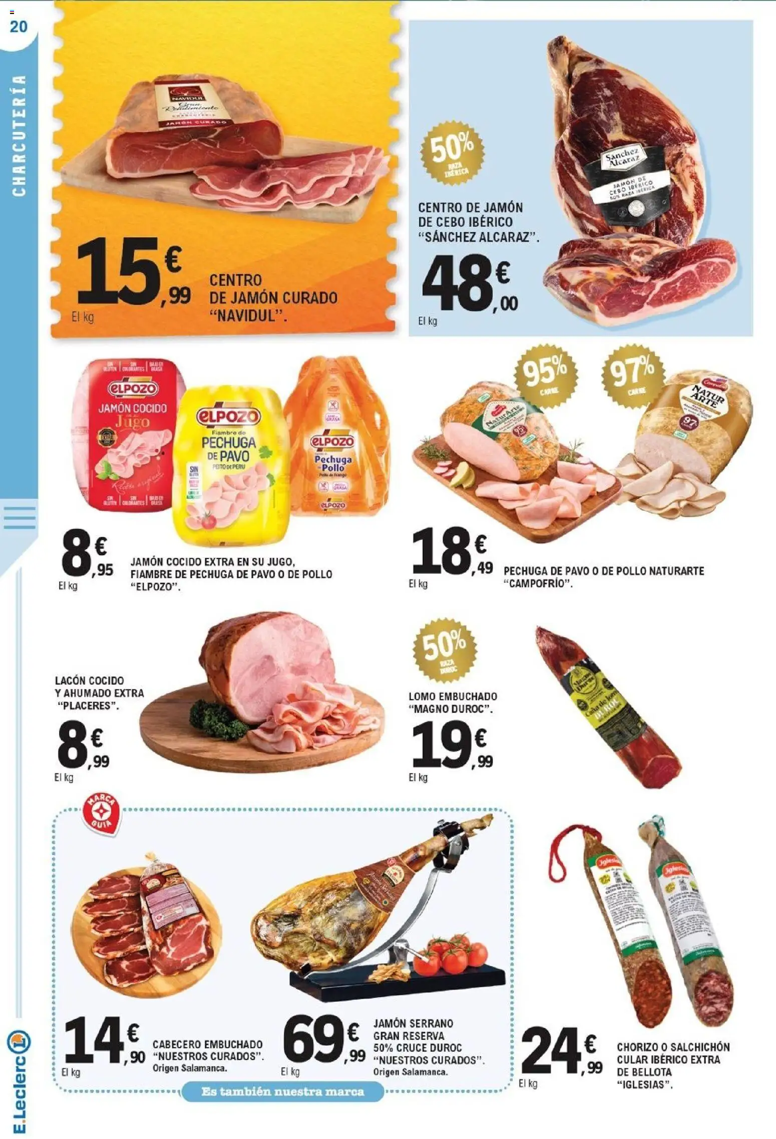 E.Leclerc - Ciudad Real │ válido desde el 23/09/2026 | Página: 20 | Productos: Jamón curado, Lomo, Jamón cocido, Pollo