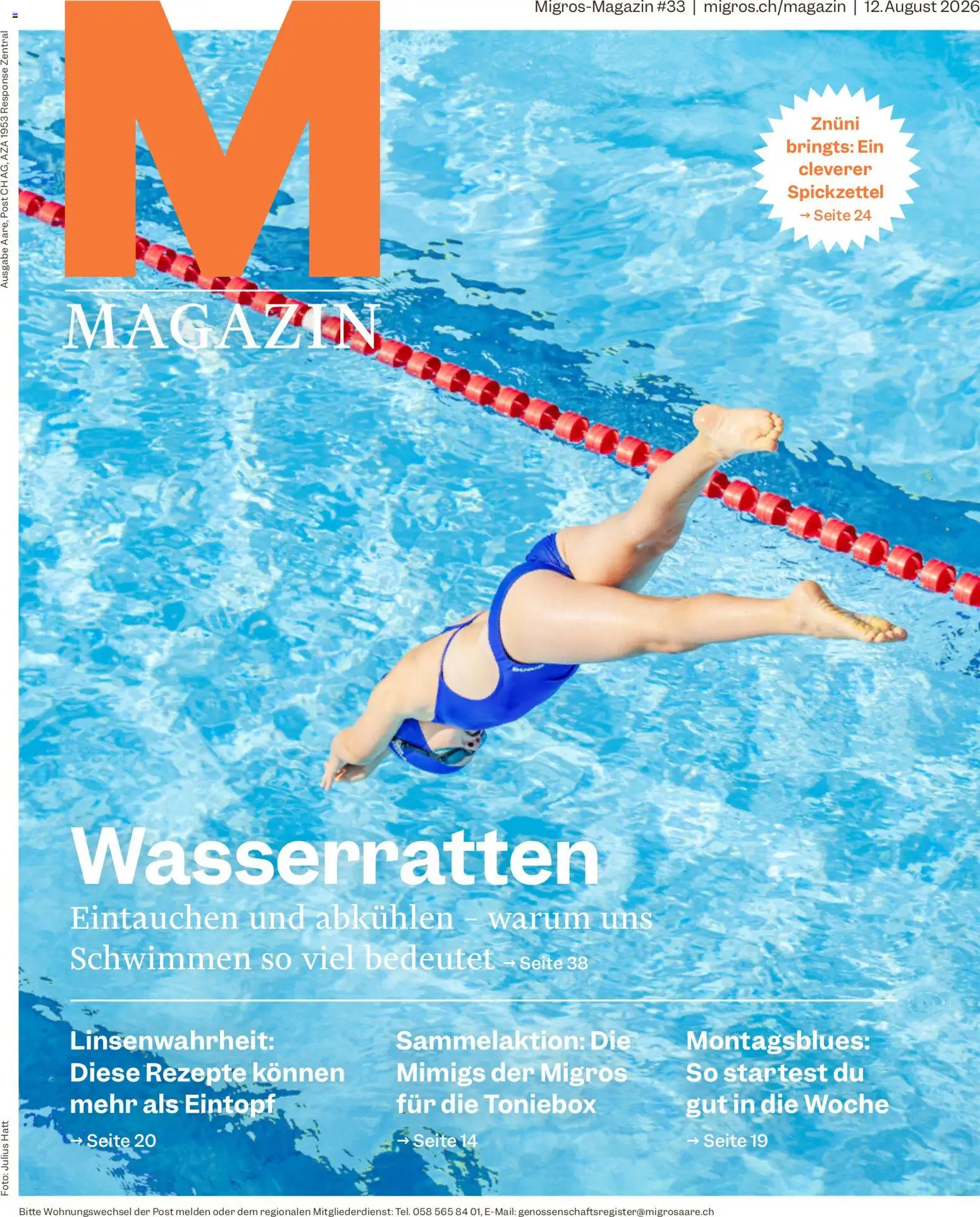 Migros aktionen Magazin – gültig ab 12.08.2026 | Seite: 1 | Produkte: Magazin