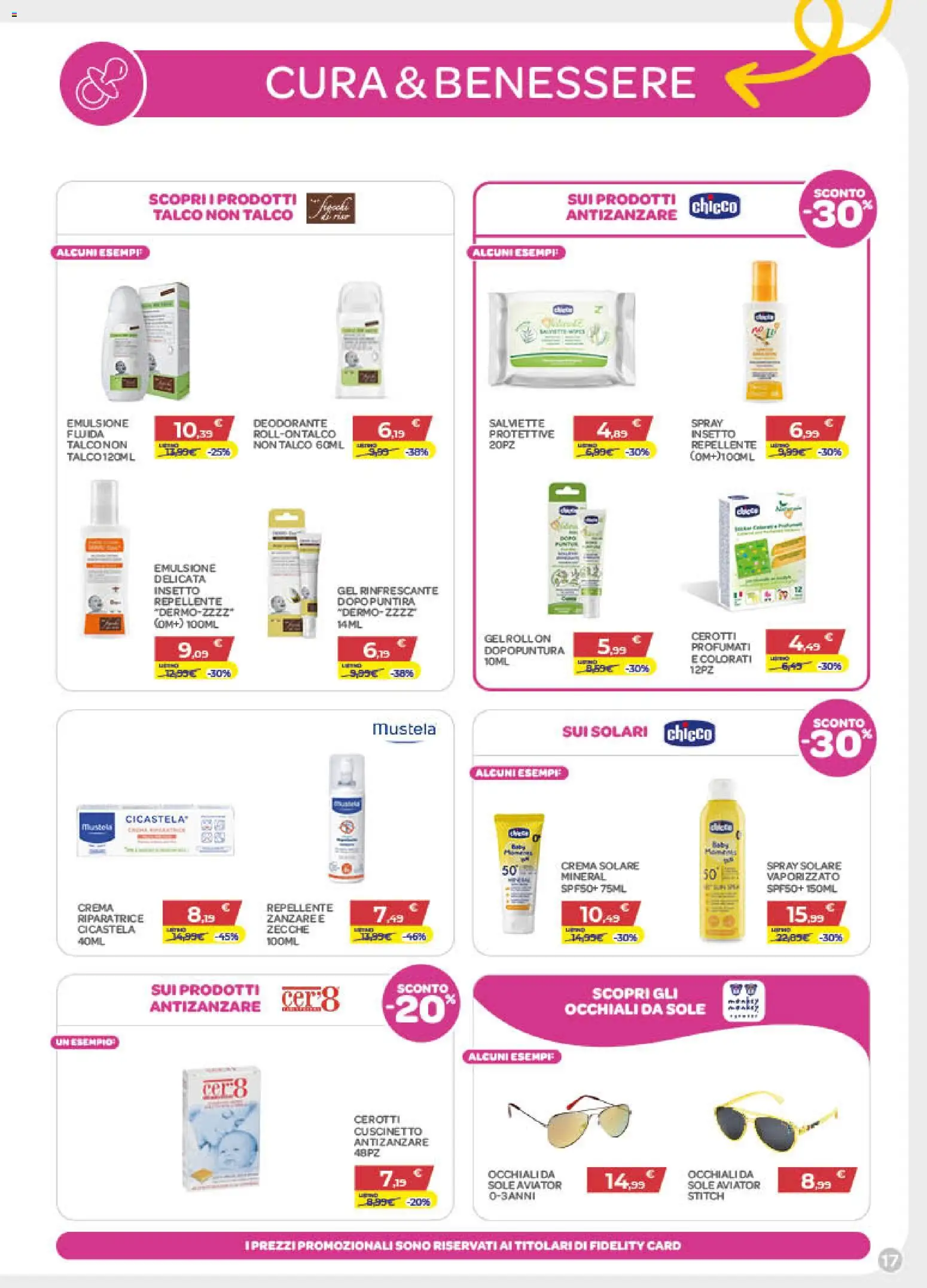 Volantino Bimbo store del 11.06.2026 | Pagina: 17 | Prodotti: Crema, Crema solare, Talco, Antizanzare