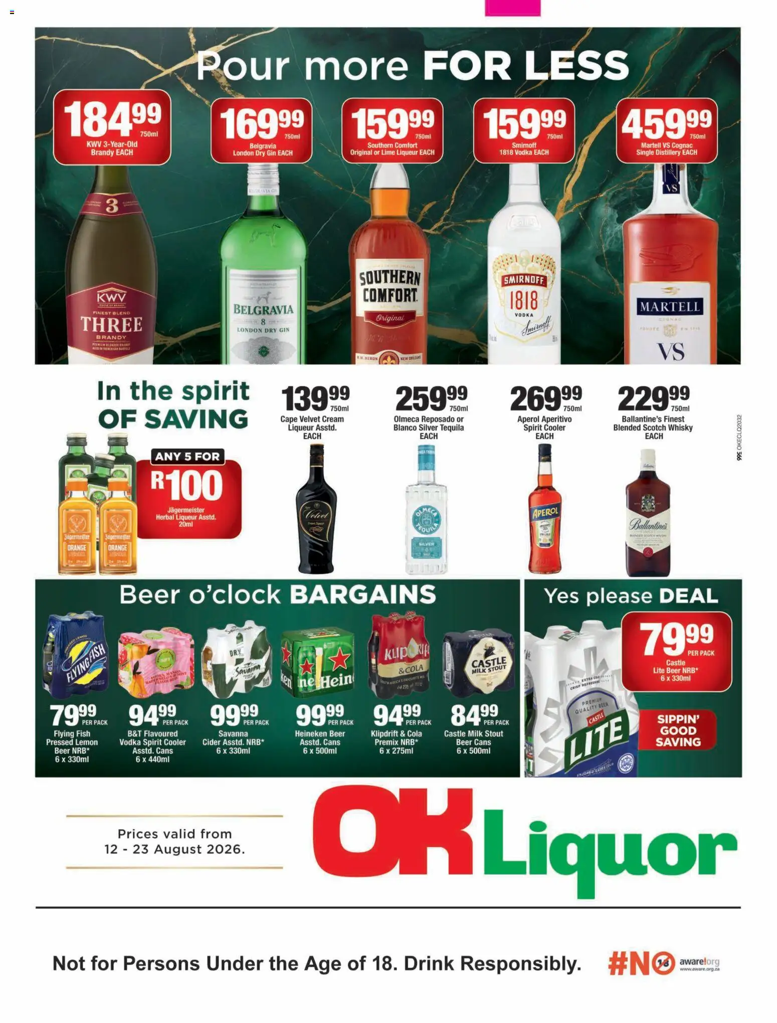 New OK Foods catalogue – valid from 12/08/2026 | Page: 1 | Products: Tequila, Beer, Gin, Vodka
