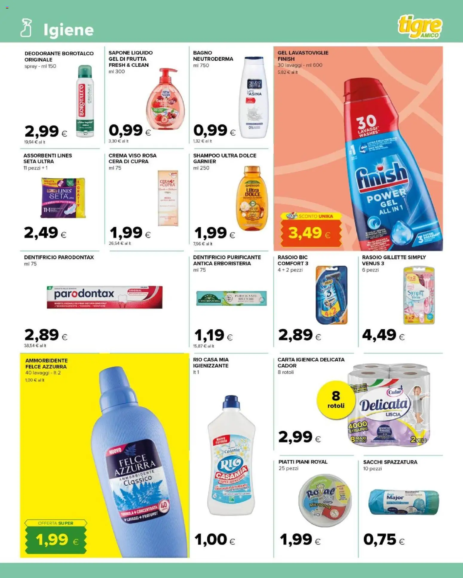 Volantino Tigre del 06.05.2026 | Pagina: 11 | Prodotti: Shampoo, Crema, Deodorante, Crema viso