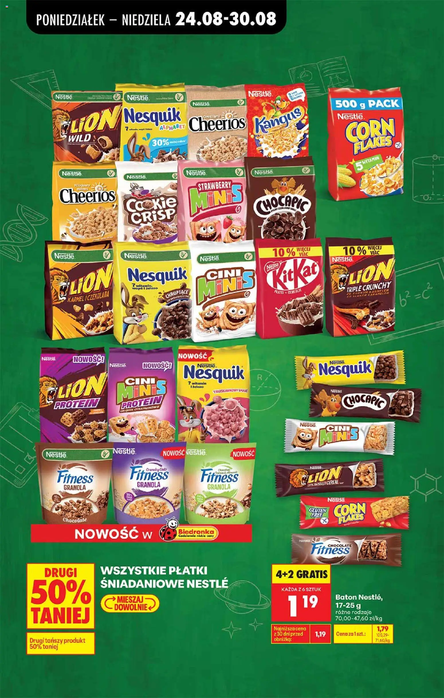 Biedronka Polsko leták od 24.08.2026 | Strana: 81 | Produkty: Granola, Nesquik, Chocapic, Protein