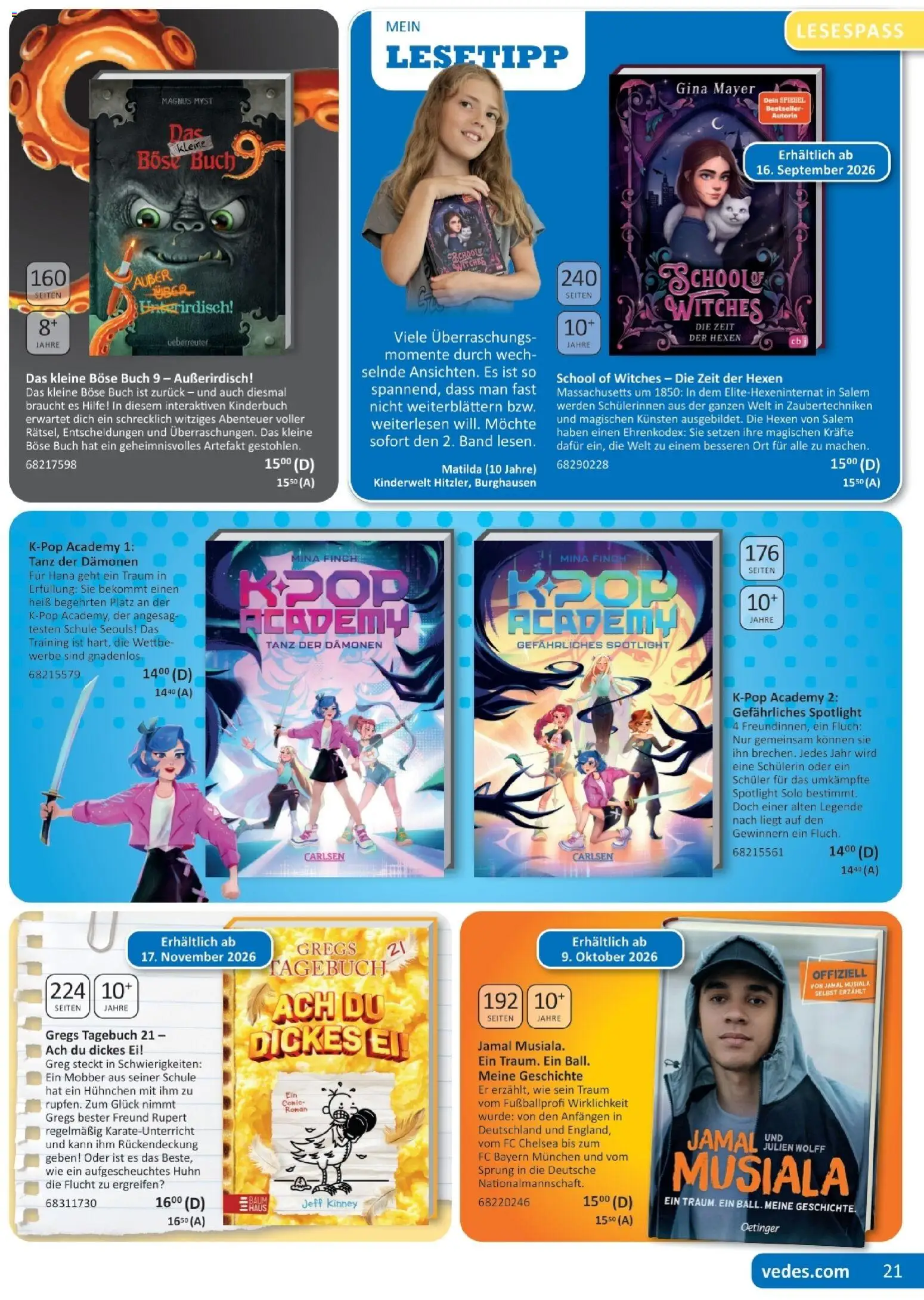 Vedes Spiele-, Buch- und Kreativprospekt – gültig ab 24.08.2026 | Seite: 21 | Produkte: Spiegel