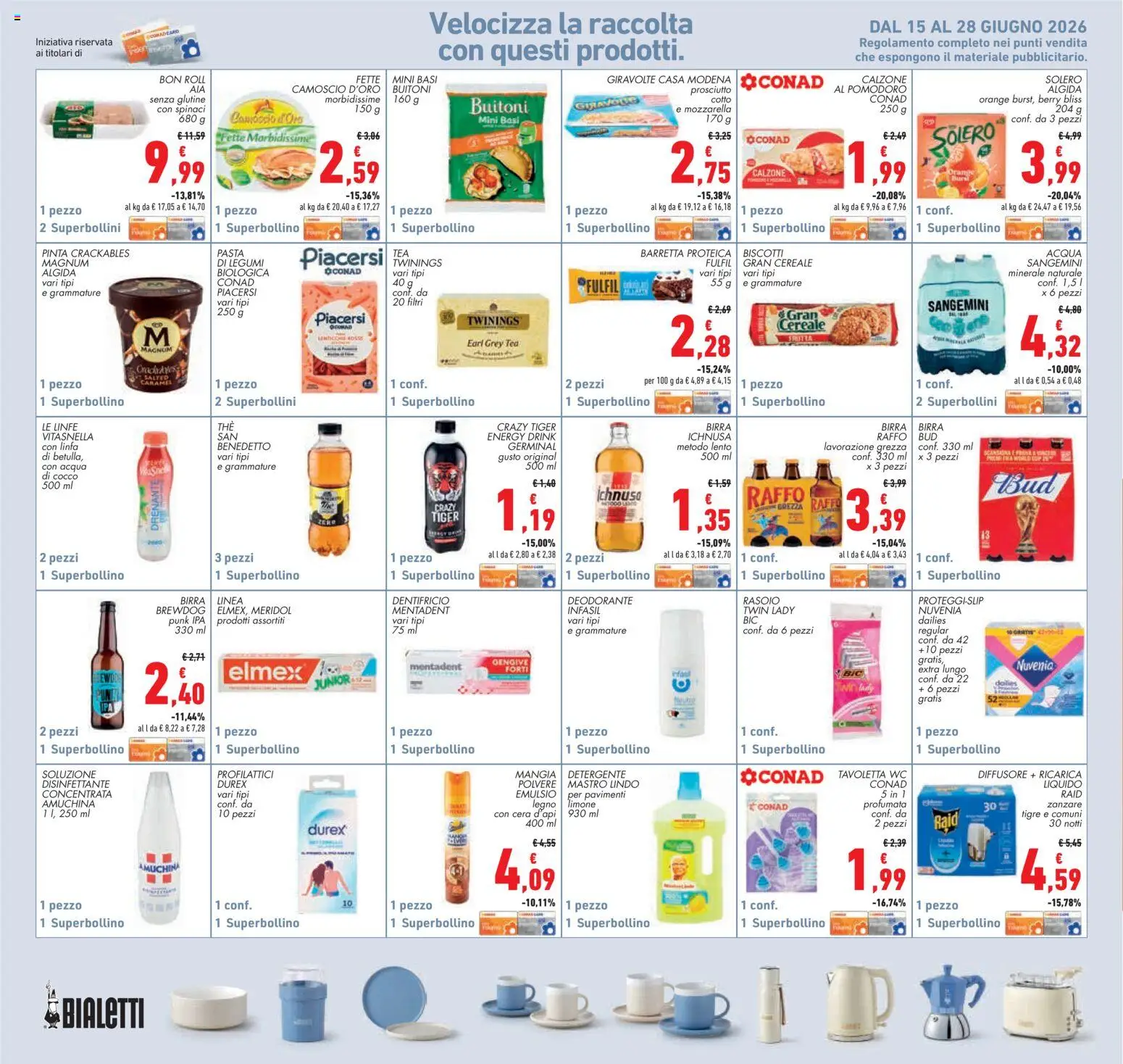 Volantino Conad del 17.06.2026 | Pagina: 22 | Prodotti: Pomodoro, Pasta, Barretta, Cocco