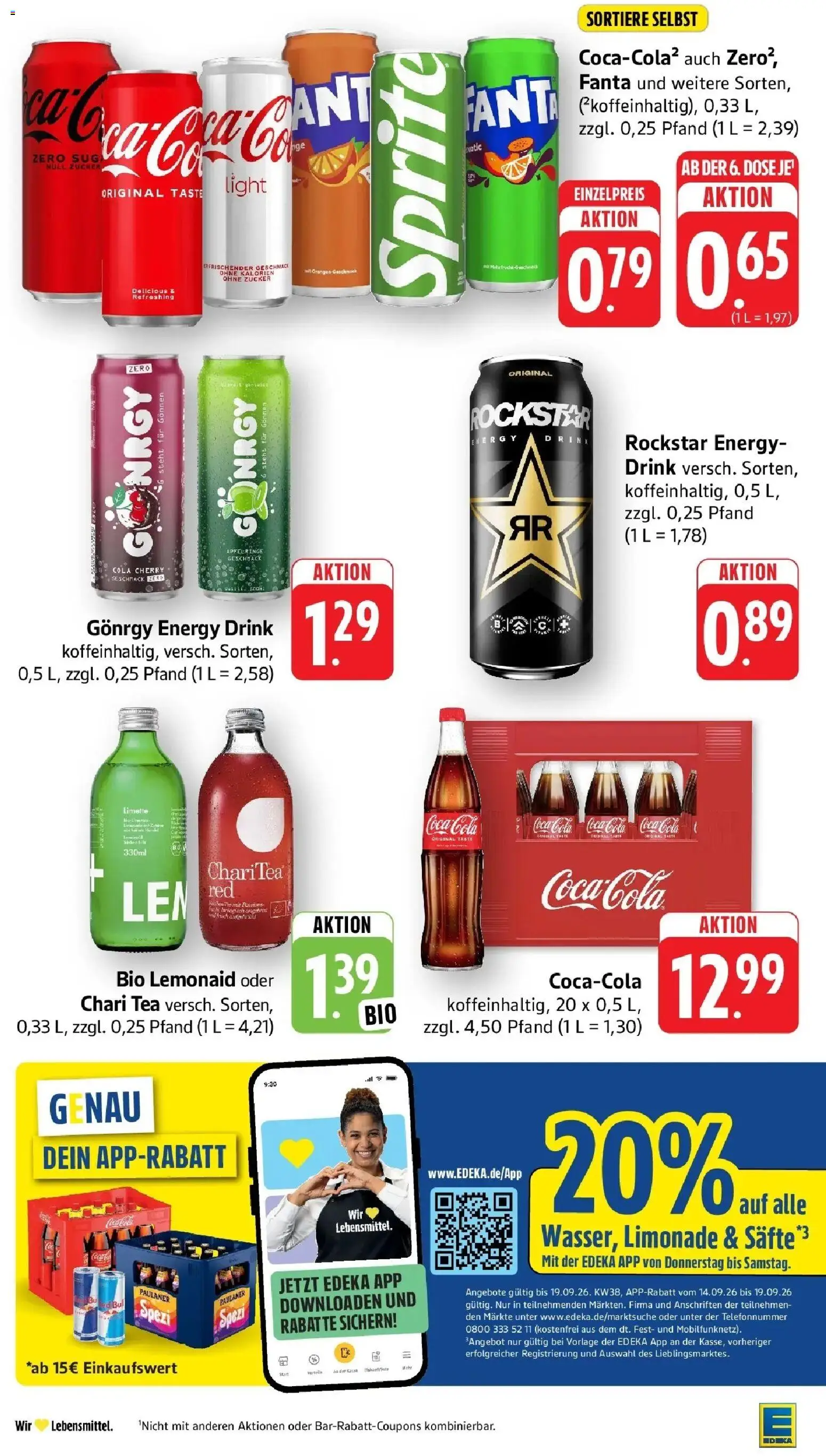 Edeka Prospekt Weinheim (ab 14.09.2026) » Angebote Online | Seite: 23 | Produkte: Coca cola, Rockstar, Limonade, Paulaner