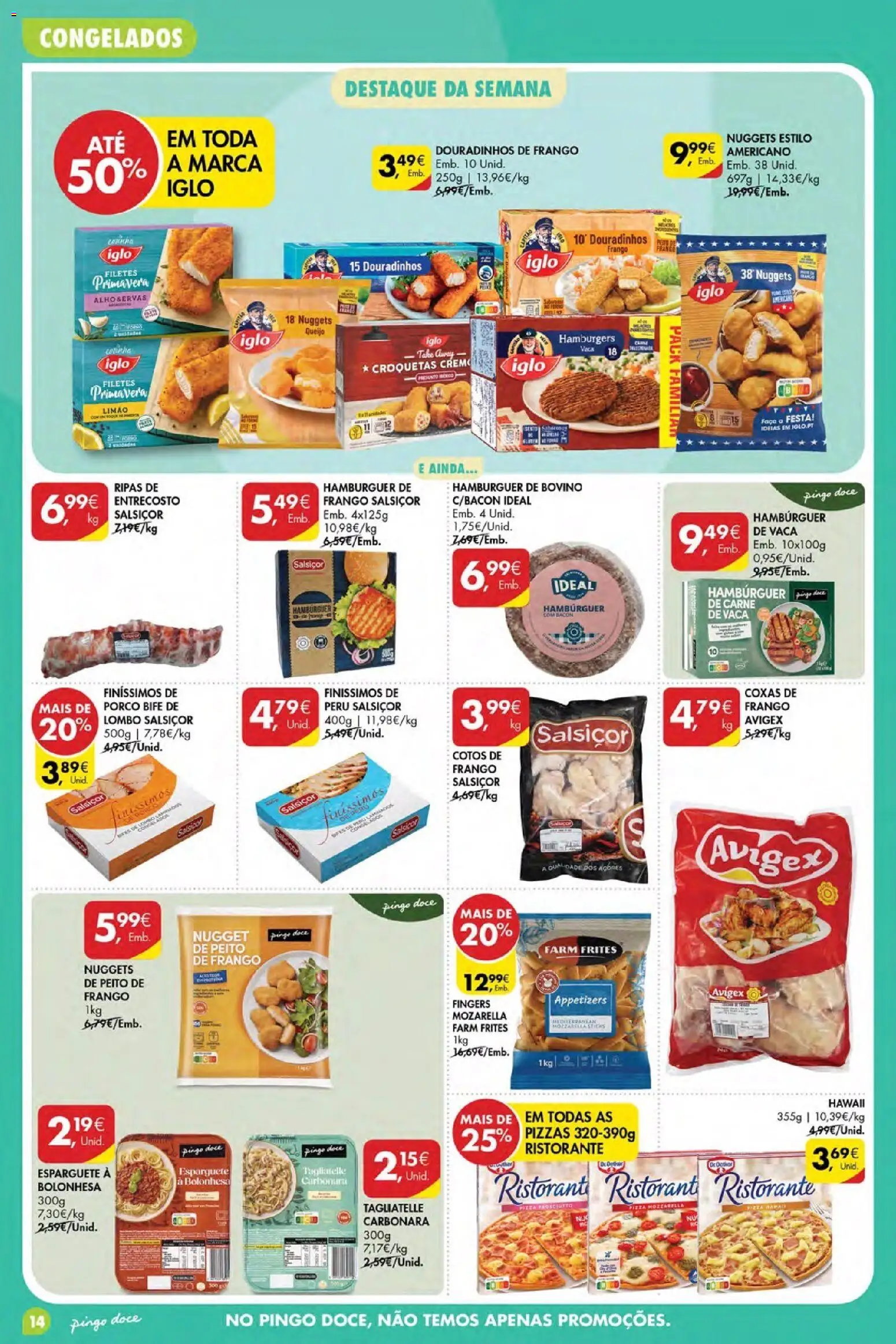 Pingo Doce Poupe Esta Semana Madeira │ válido de 11.06.2026 | Página: 14 | Produtos: Esparguete, Bacon, Peito de frango, Nuggets