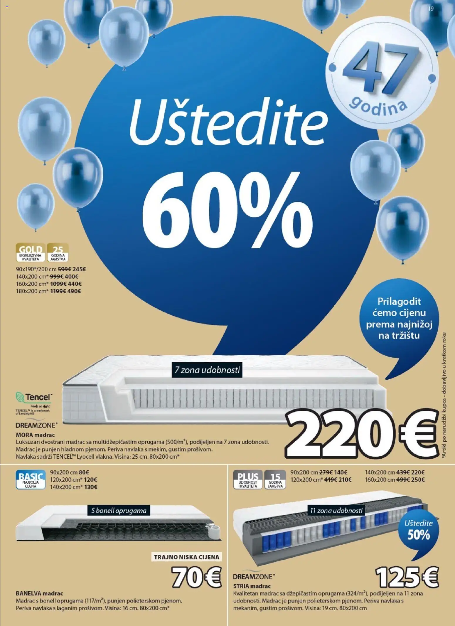 JYSK katalog | vrijedi od 08.04.2026 | Stranica: 19 | Proizvodi: Madrac