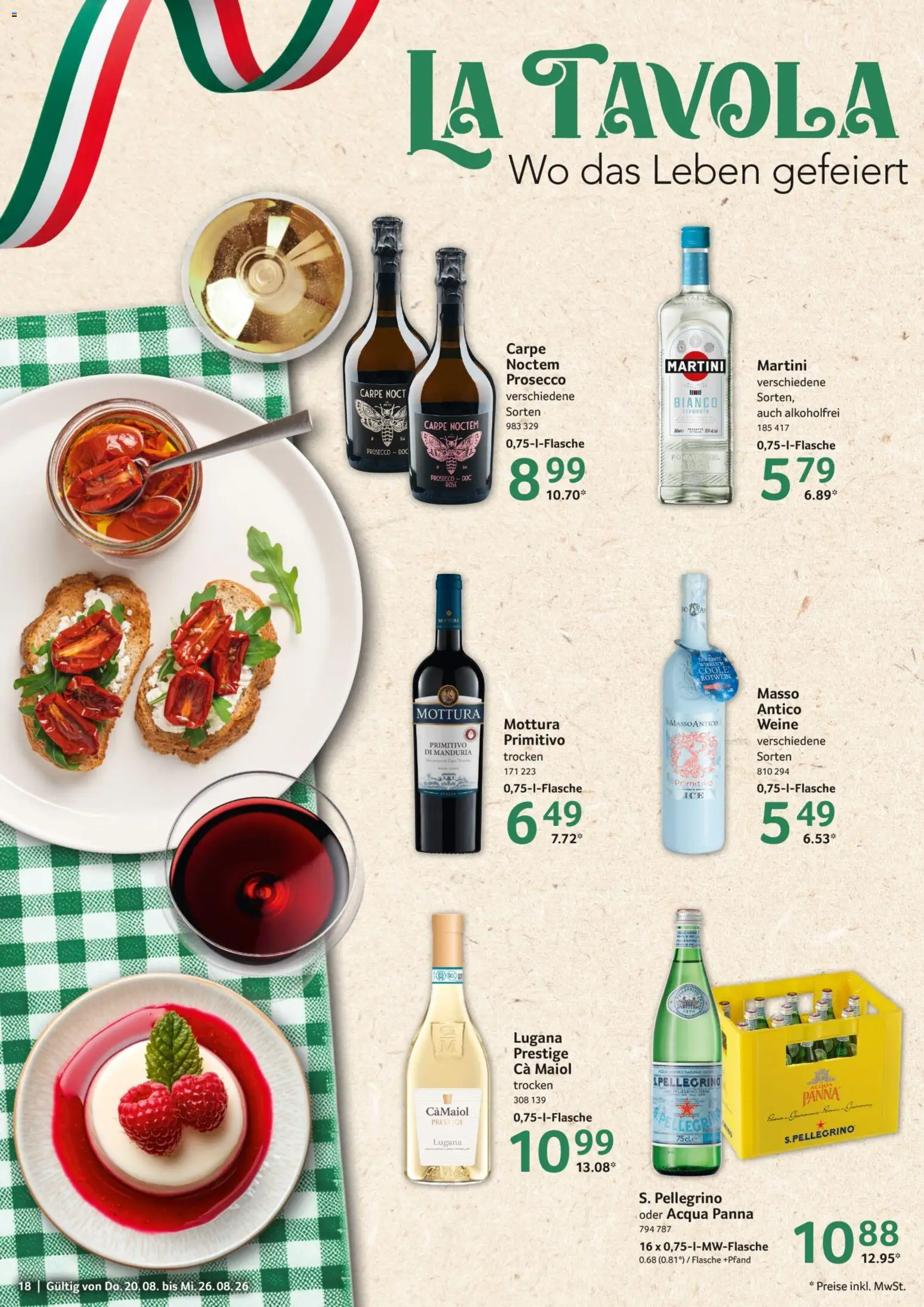 Selgros Prospekt – gültig ab 20.08.2026 | Seite: 18 | Produkte: Martini, Prosecco