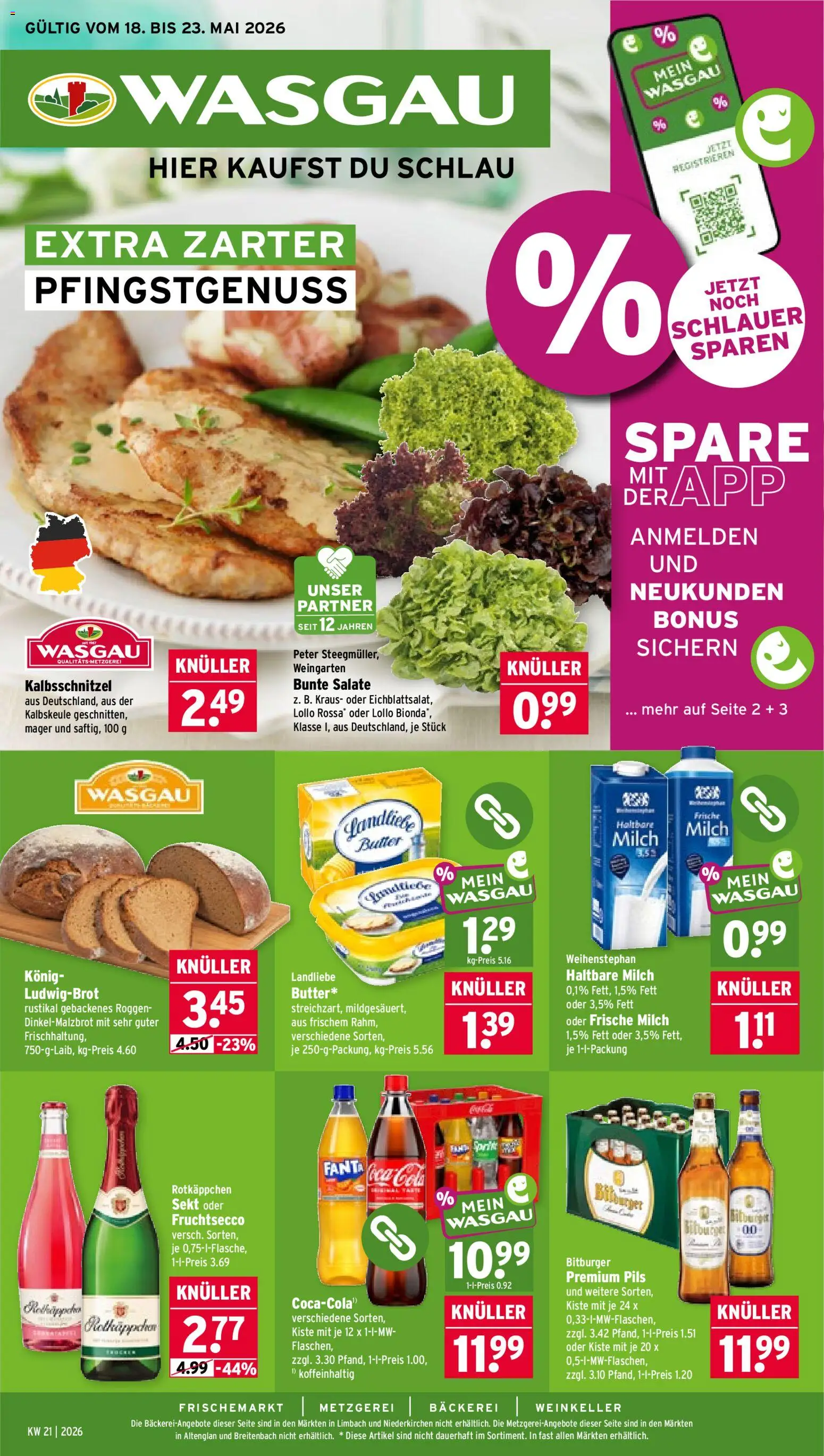 Wasgau Prospekt 	 – gültig ab 18.05.2026 | Seite: 1
