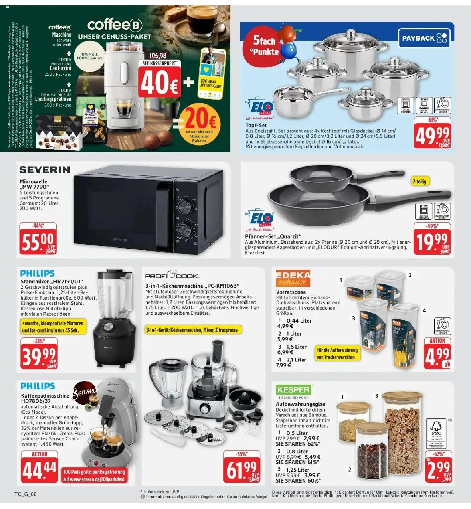 Edeka Prospekt Mainz-Weisenau (ab 31.08.2026) » Angebote Online | Seite: 79 | Produkte: Philips, Mikrowelle, Senseo, Mixer